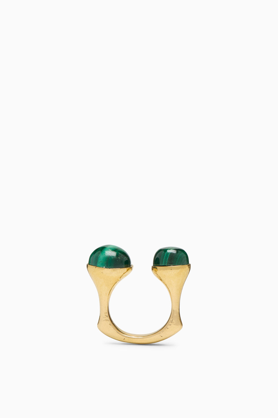 Lali Double Stone Ring - Malachite