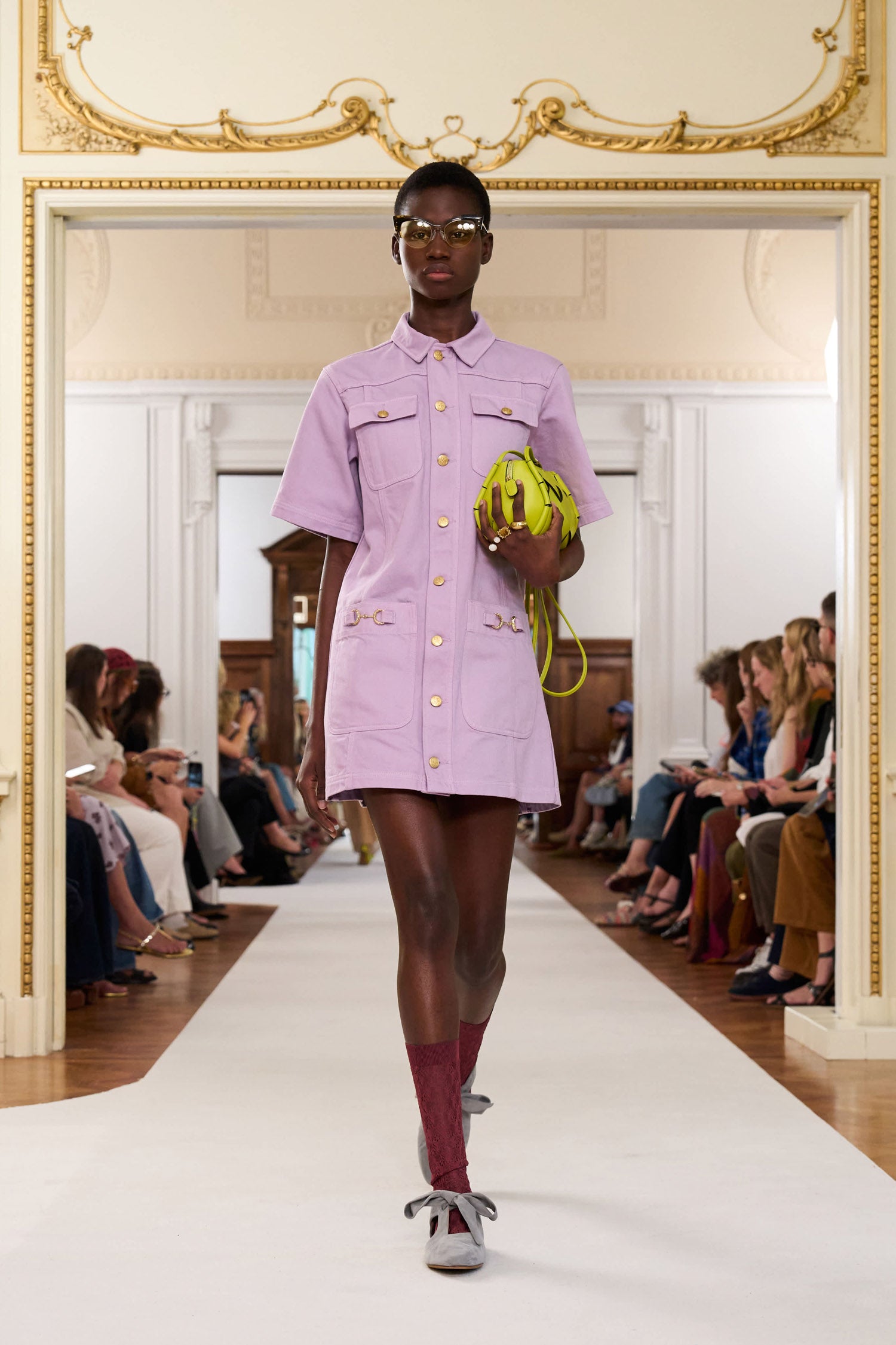 The Painters Denim Mini Dress - Wisteria