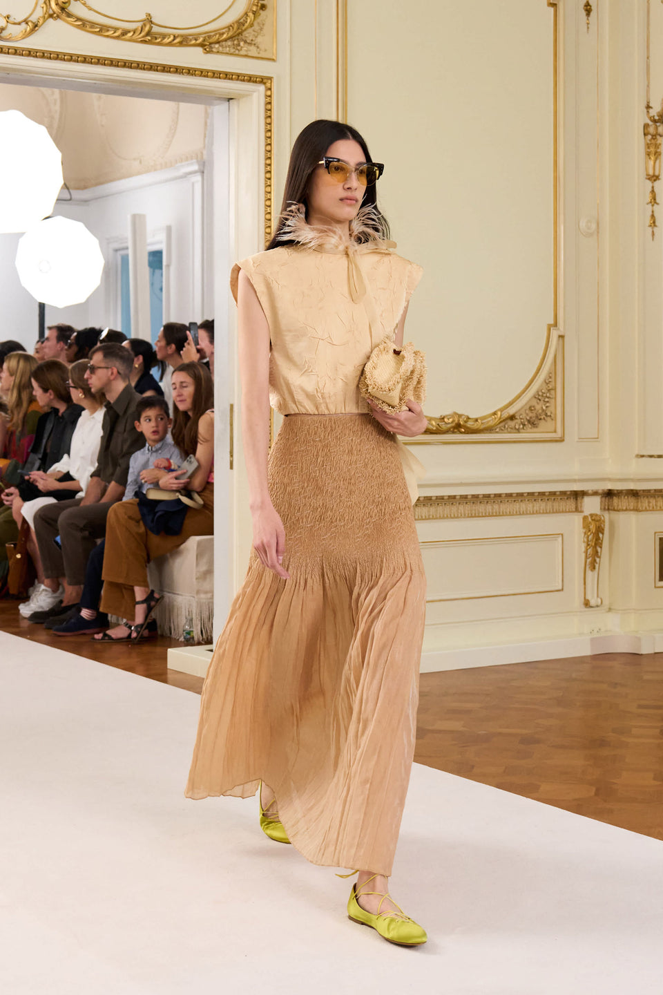 Antonia Smocked Skirt - Dune