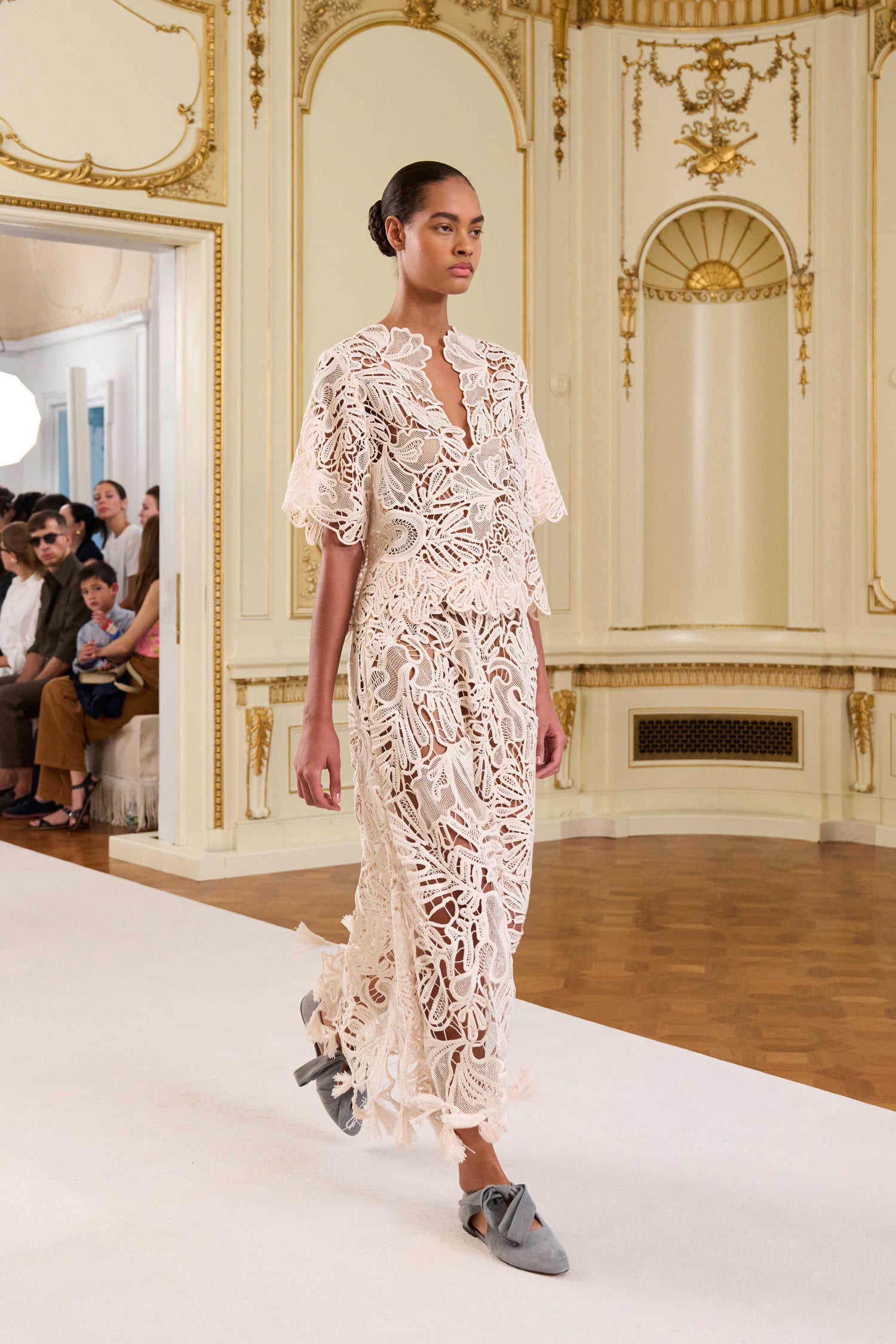 Gallina Corded Lace Skirt - Chalk