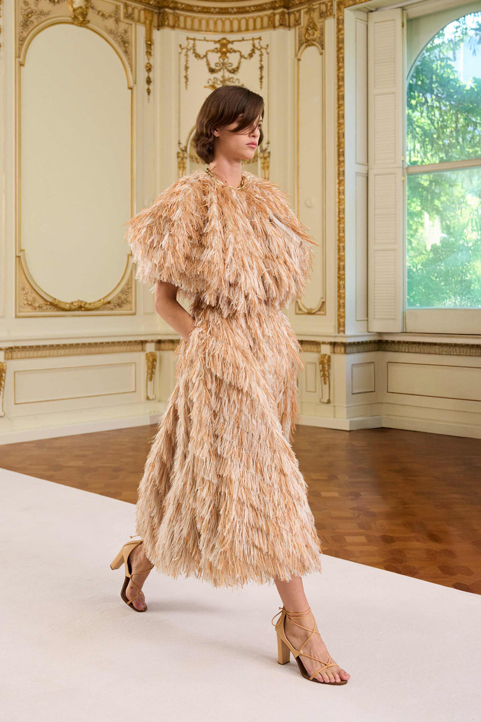 Amalia Rafia Coat - Sand Dollar