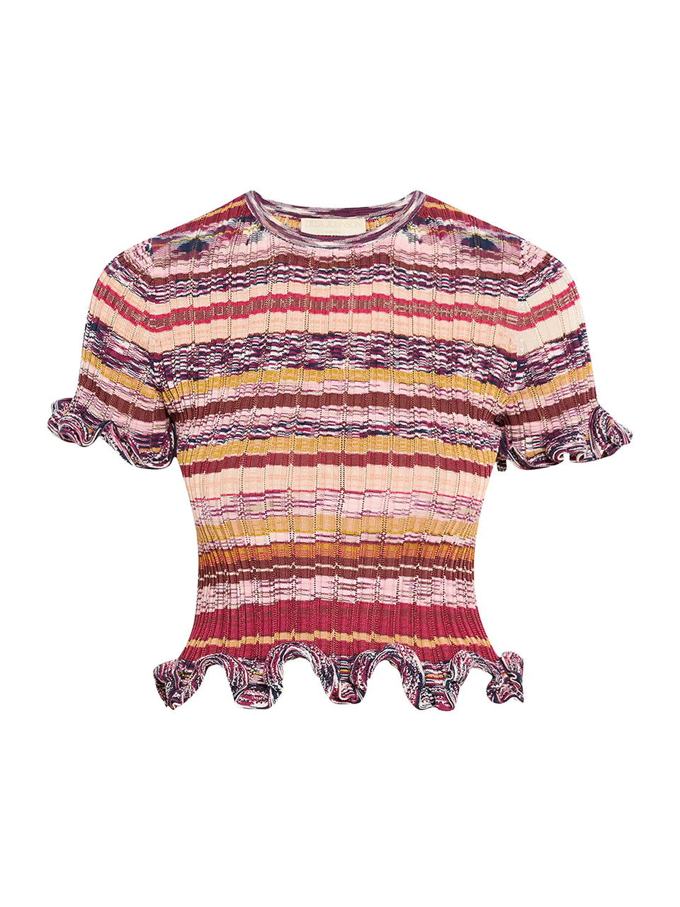 Miya Short Sleeve Knit Top - Prism