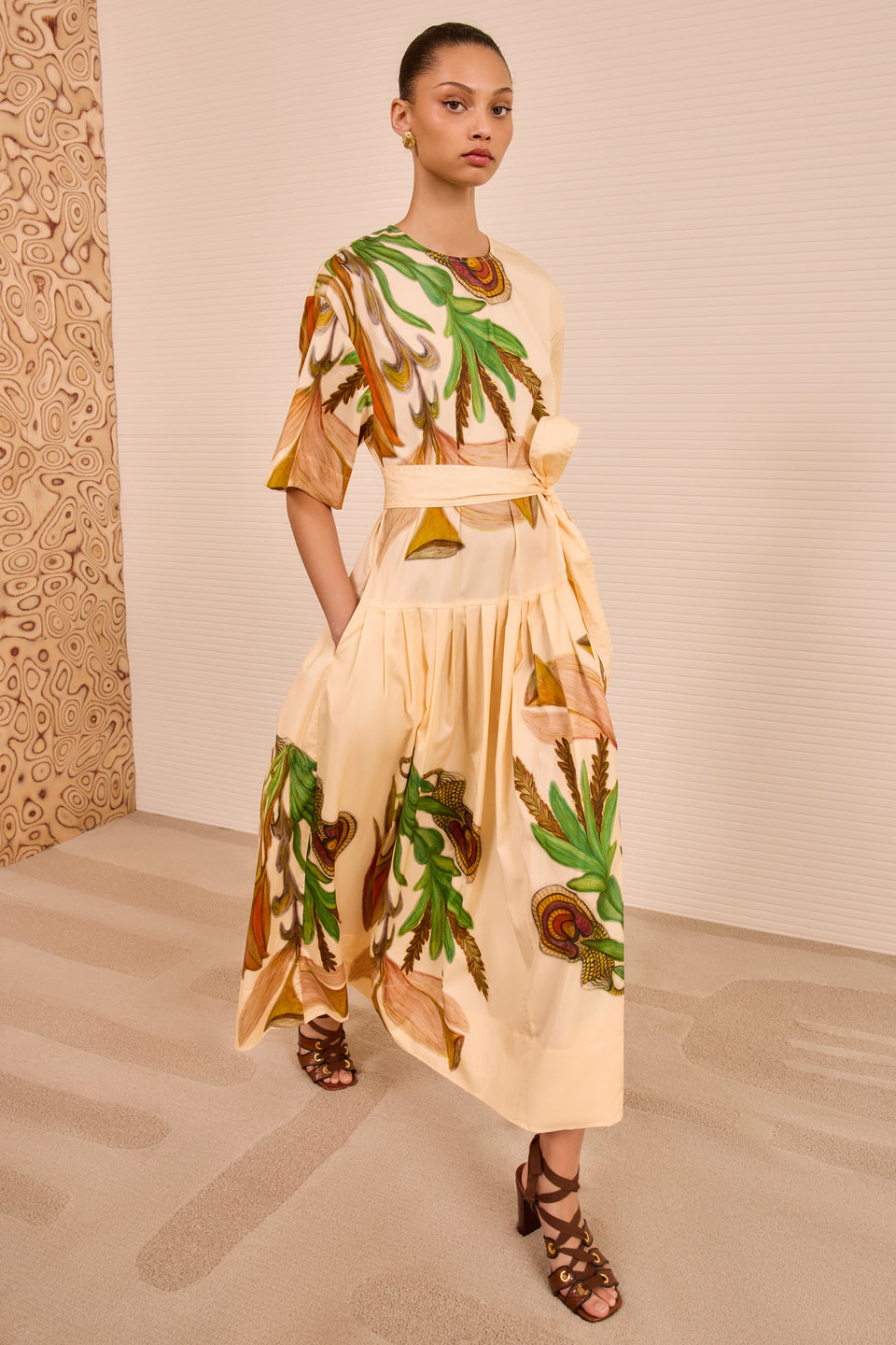 Aniline Drop Waist Cotton Dress - Inner Nature