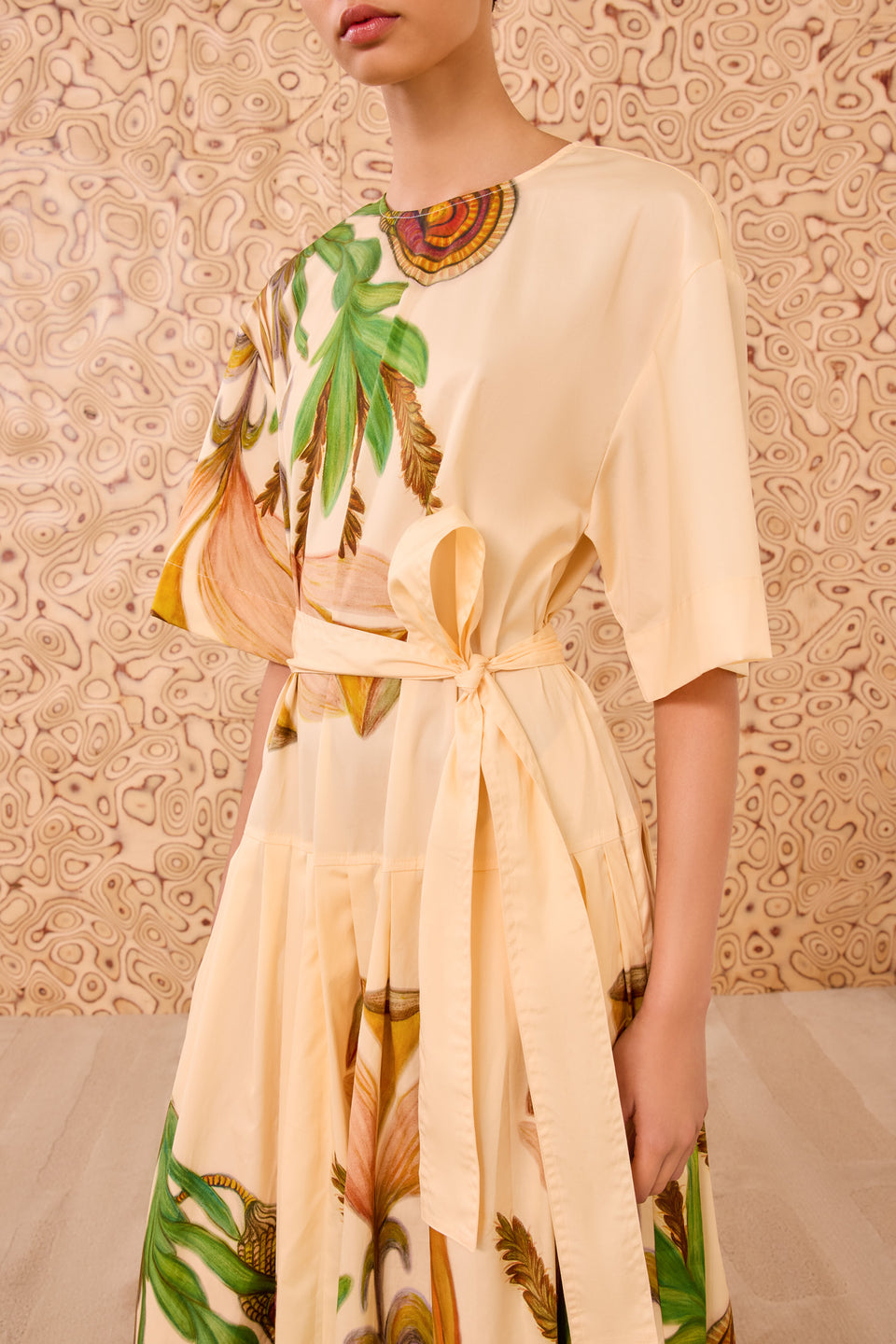 Aniline Drop Waist Cotton Dress - Inner Nature