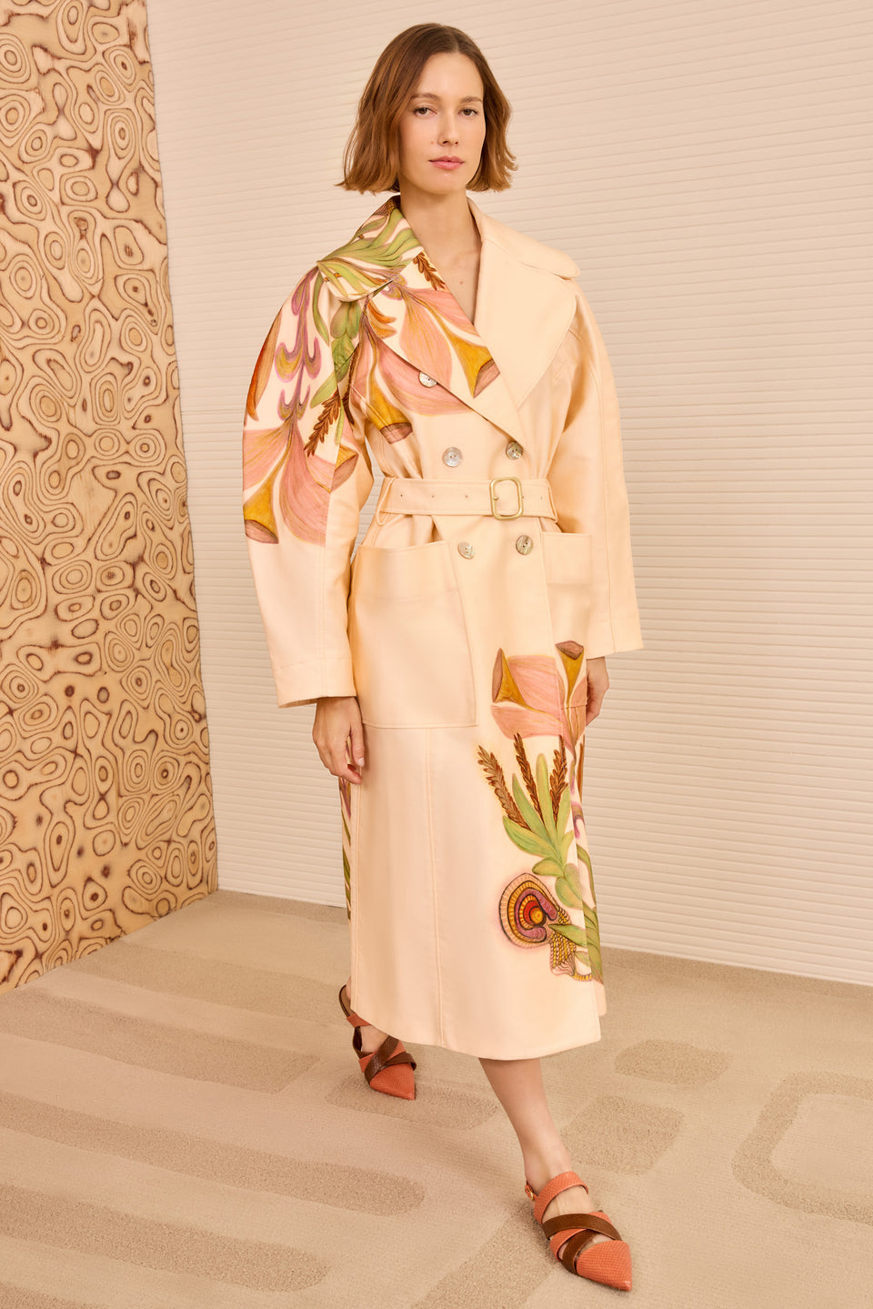 Fleur Belted Trench Coat - Inner Nature