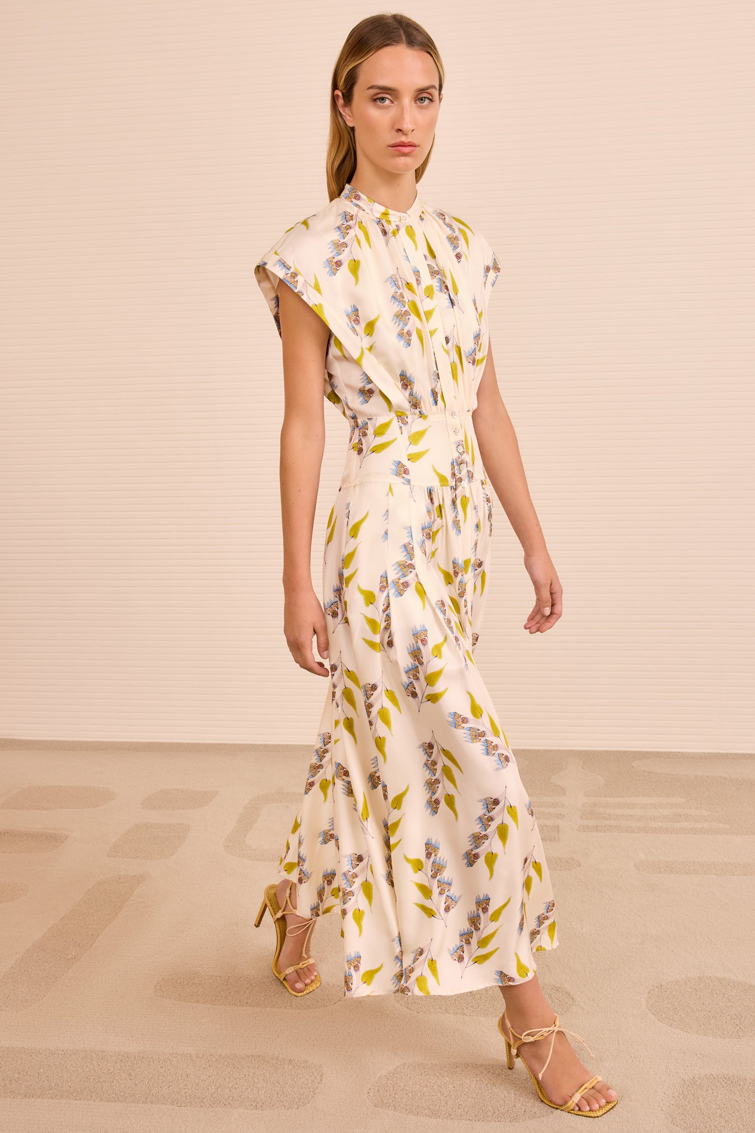 Lausanne SL Button Up Dress - Infinite Flower