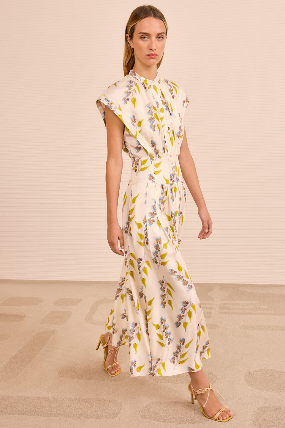 Lausanne SL Button Up Dress - Infinite Flower