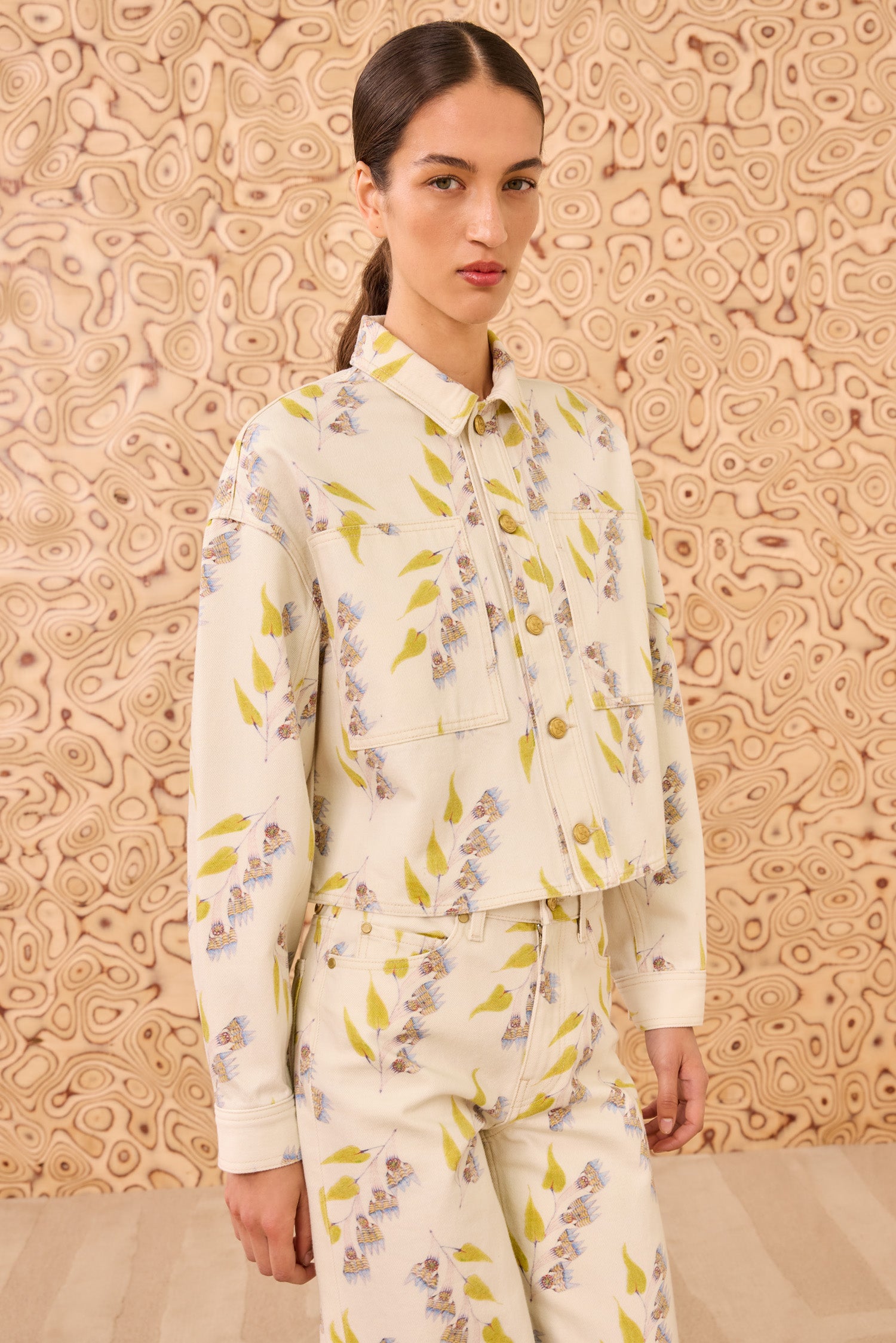 The Bobbi Cropped Jacket - Infinite Flower