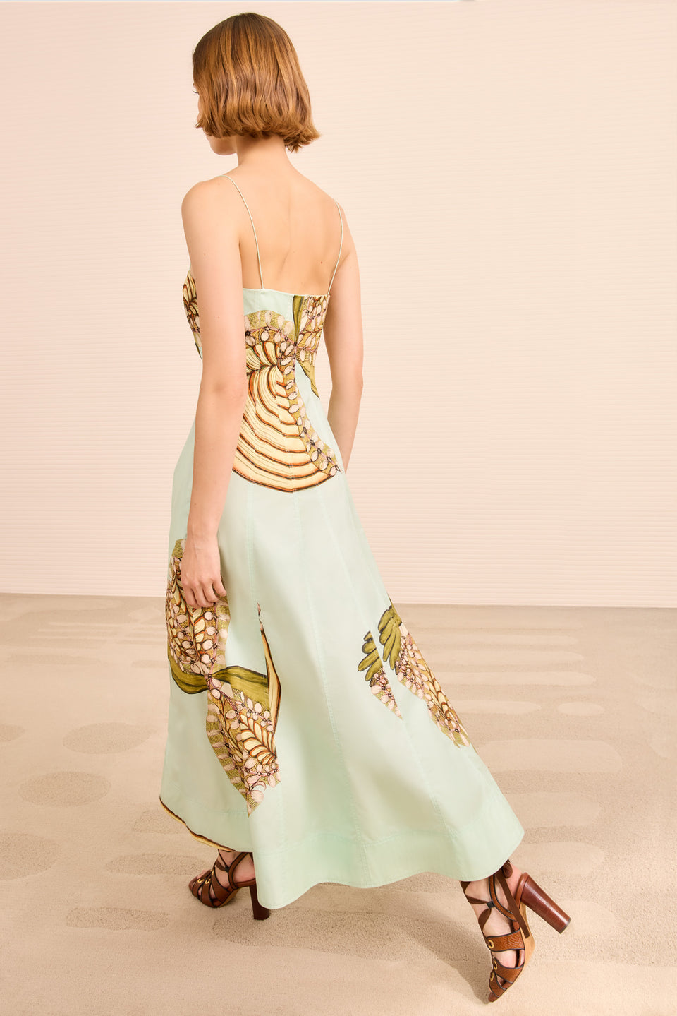 Vesela Cami Midi Dress - Water Blossoms