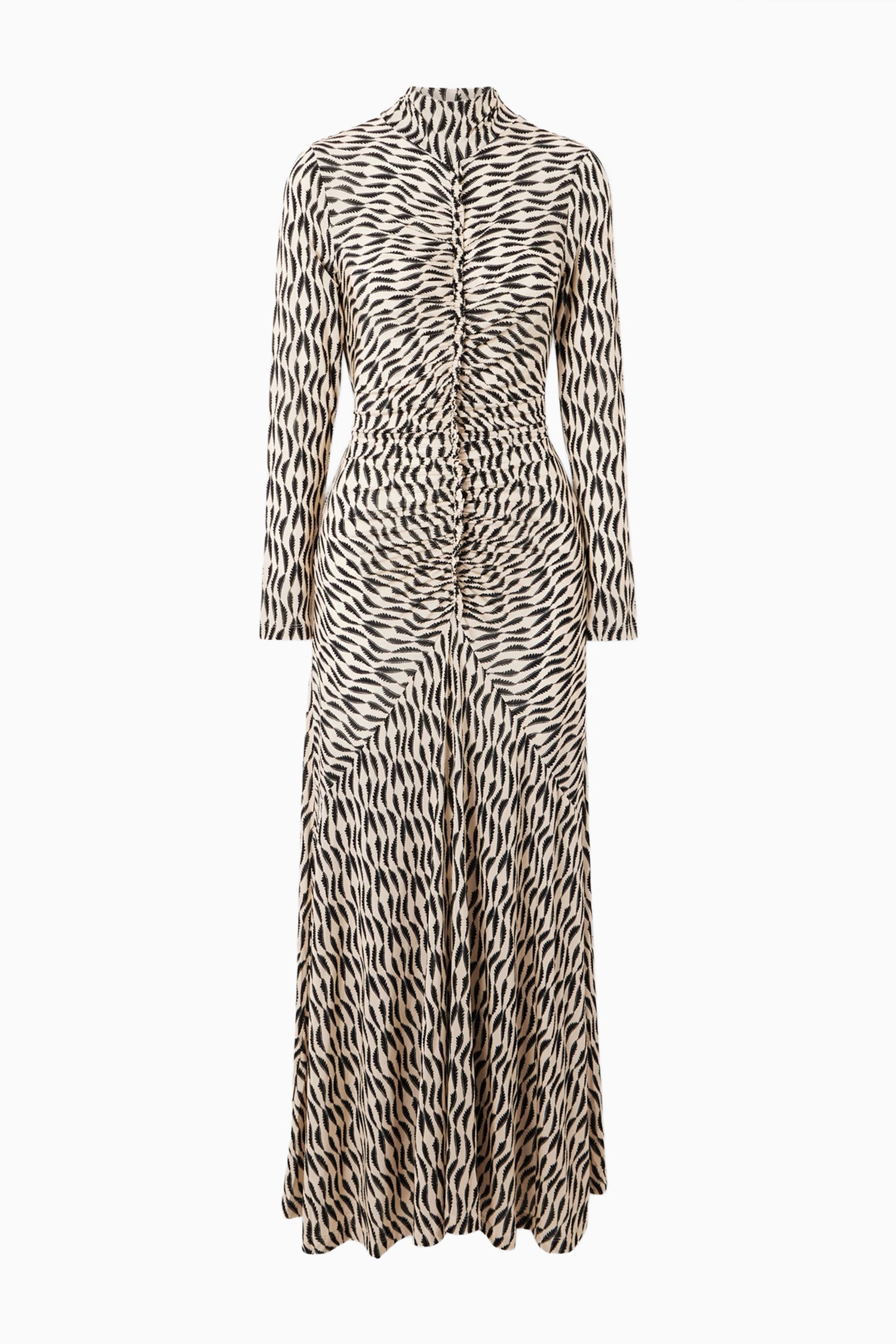 Naia Long Sleeve Ruched Dress - Silhouette