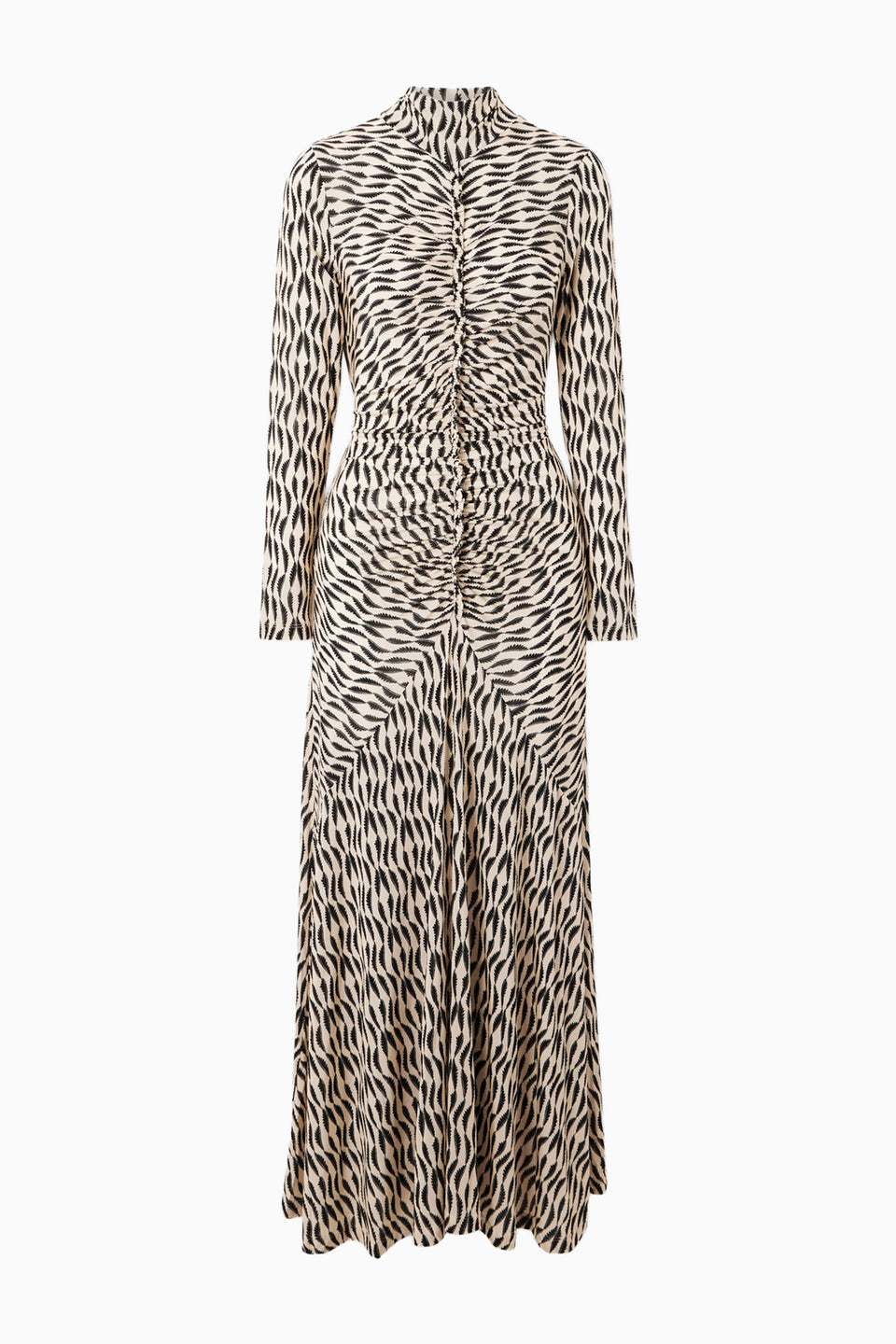 Naia Long Sleeve Ruched Dress - Silhouette