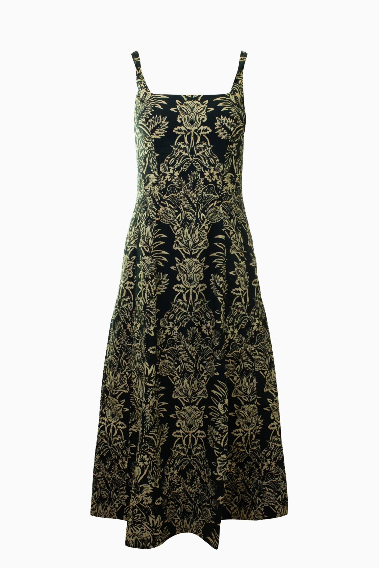 Natali Tank A-Line Dress - Noir Flora