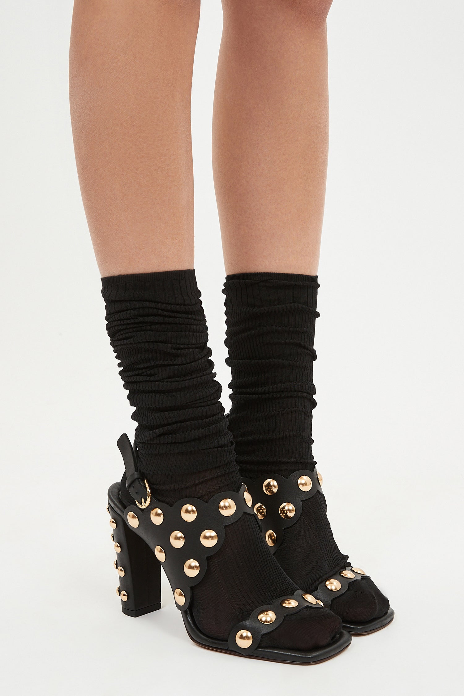 Netra Knee High Silk Socks - Noir