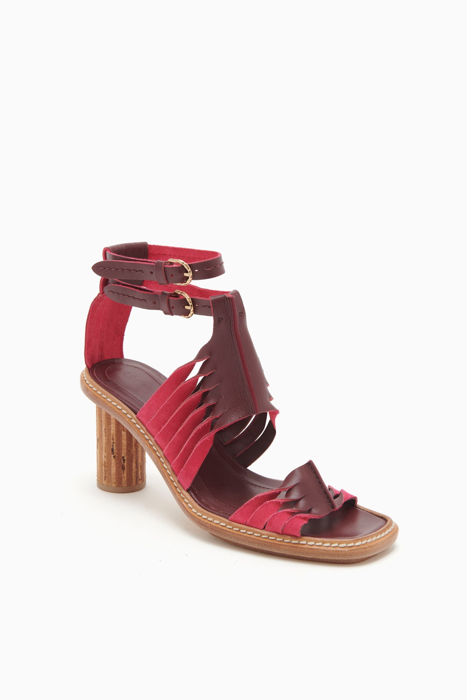 Ulla Johnson Madeira Twisted Contrast High Heel - Orchid Colorblock