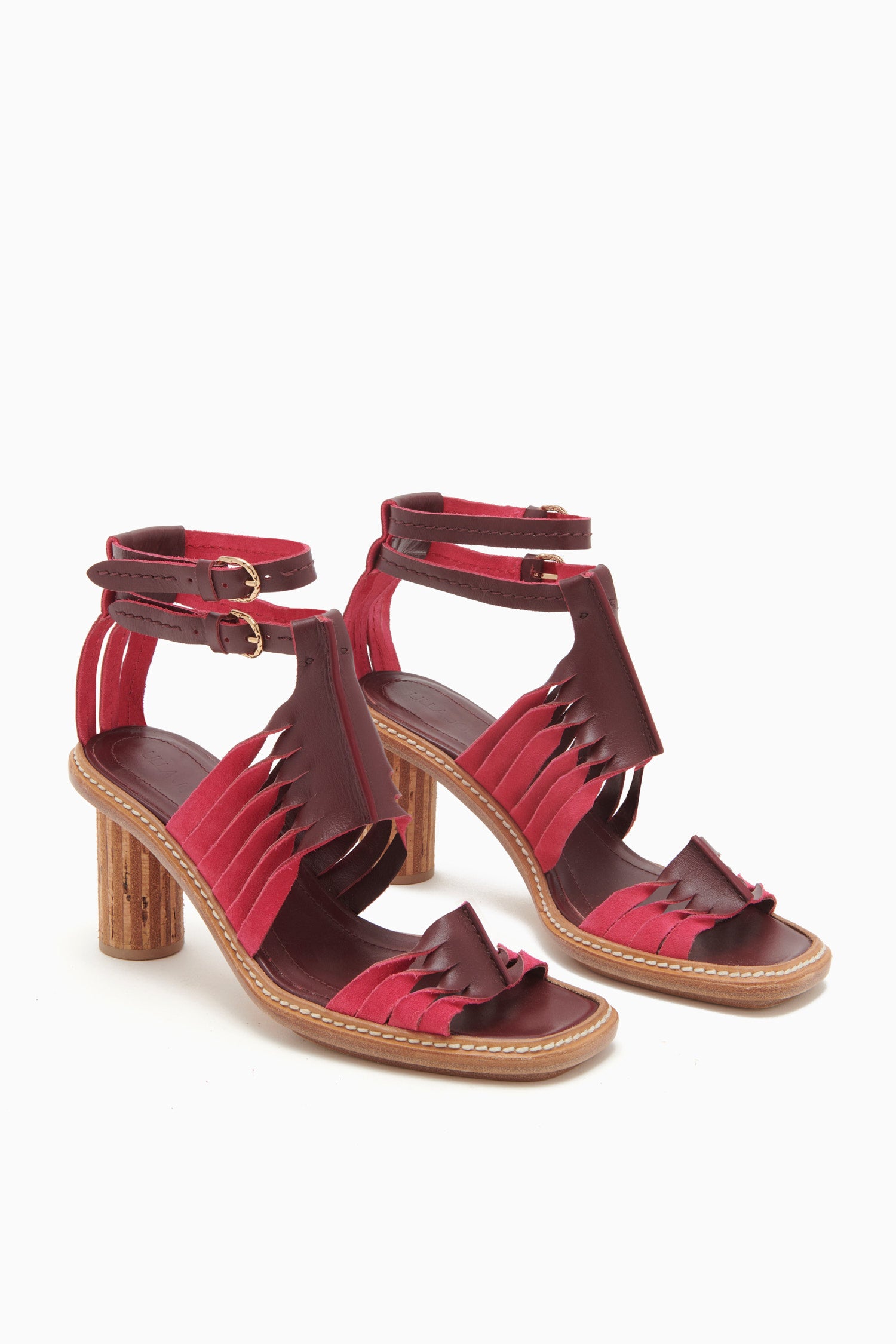 Ulla Johnson Madeira Twisted Contrast High Heel - Orchid Colorblock