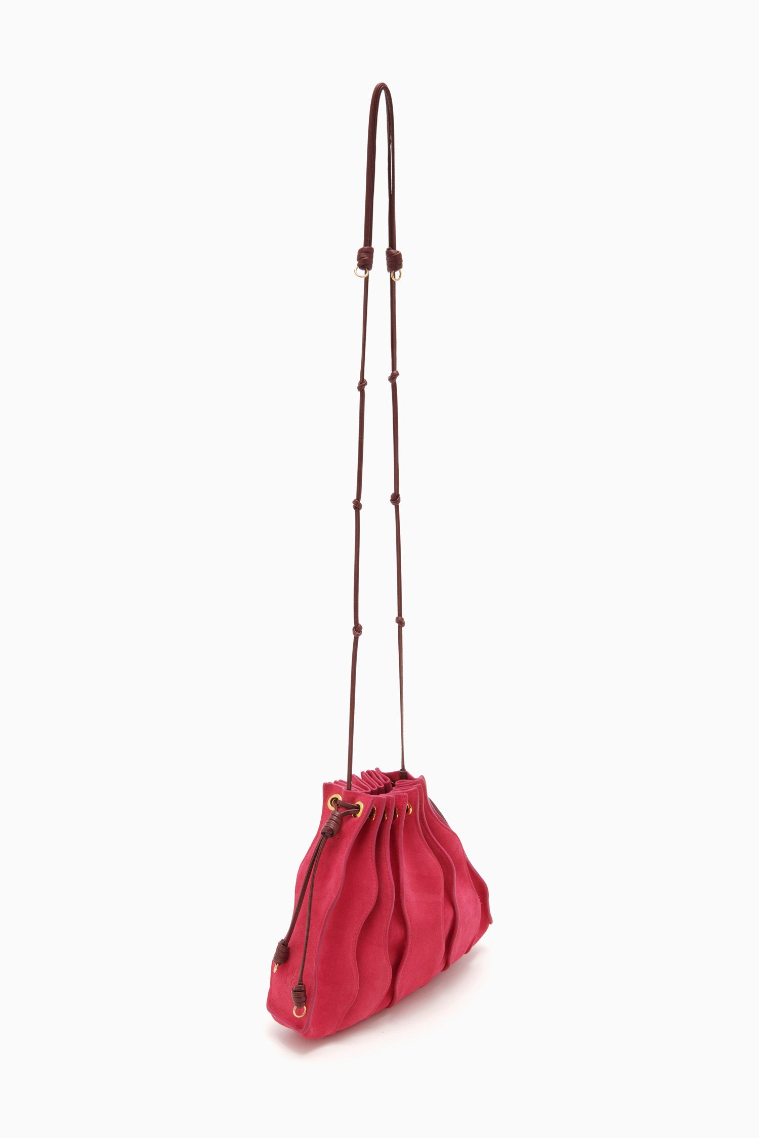 Ulla Johnson Adria Small Pleated Wave Bag - Orchid Colorblock