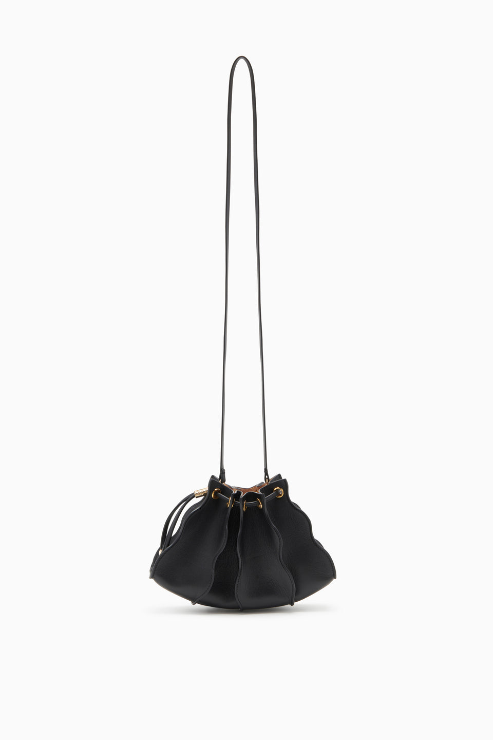 Adria Pleated Wave Mini Crossbody - Noir