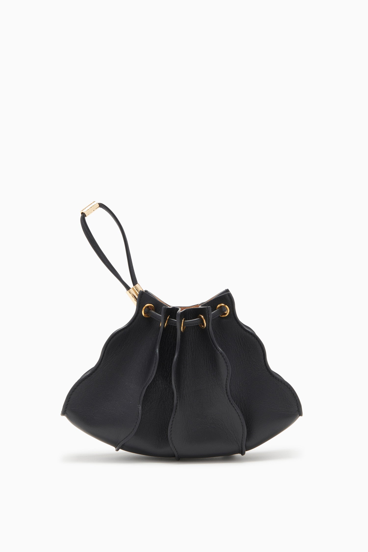 Ulla Johnson Adria Pleated Wave Mini Crossbody - Noir