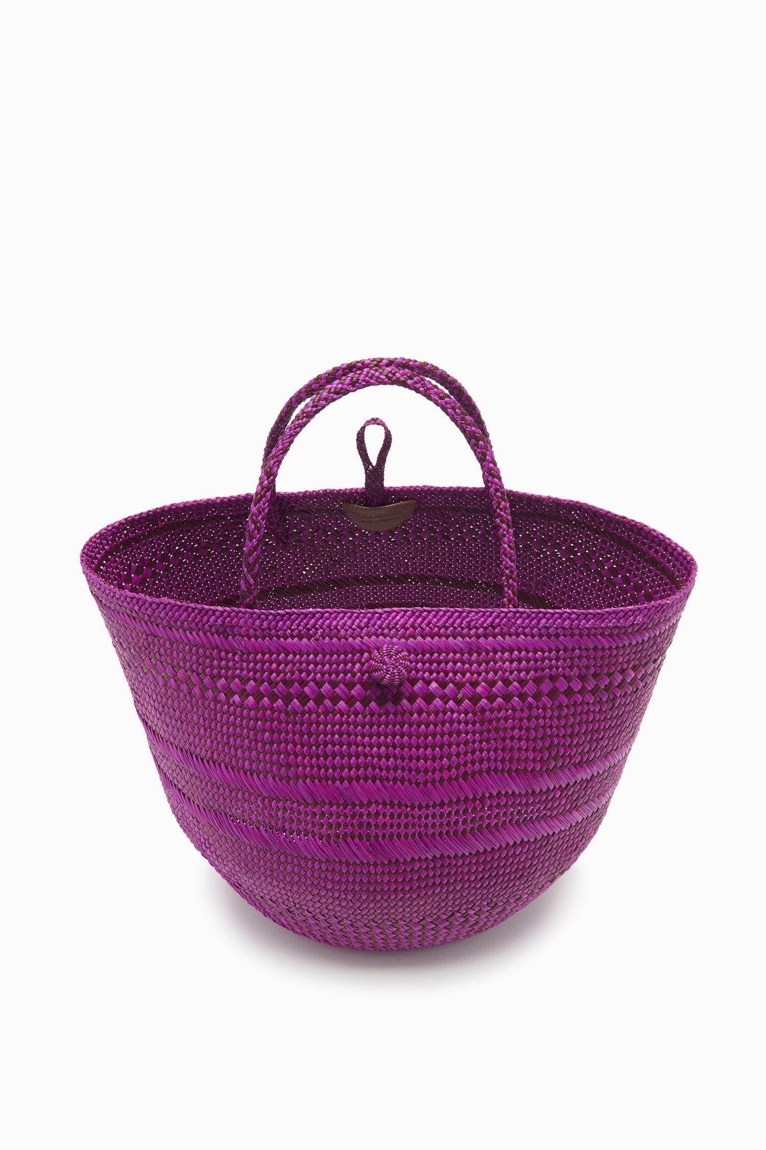 Ulla Johnson Marta Large Basket Tote - Orchid Stripe