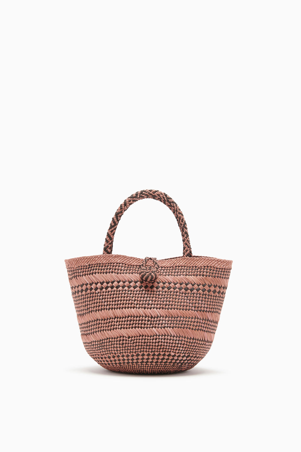 Marta Small Basket Tote - Amber Brown Stripe