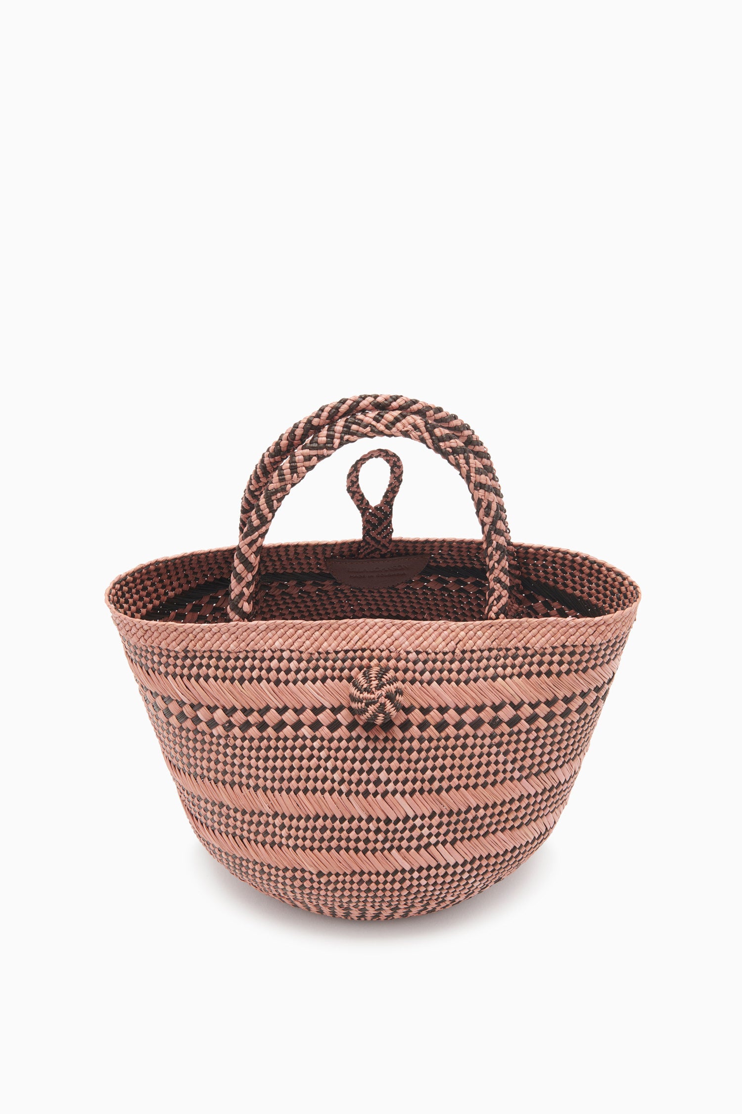 Ulla Johnson Marta Small Basket Tote - Amber Brown Stripe