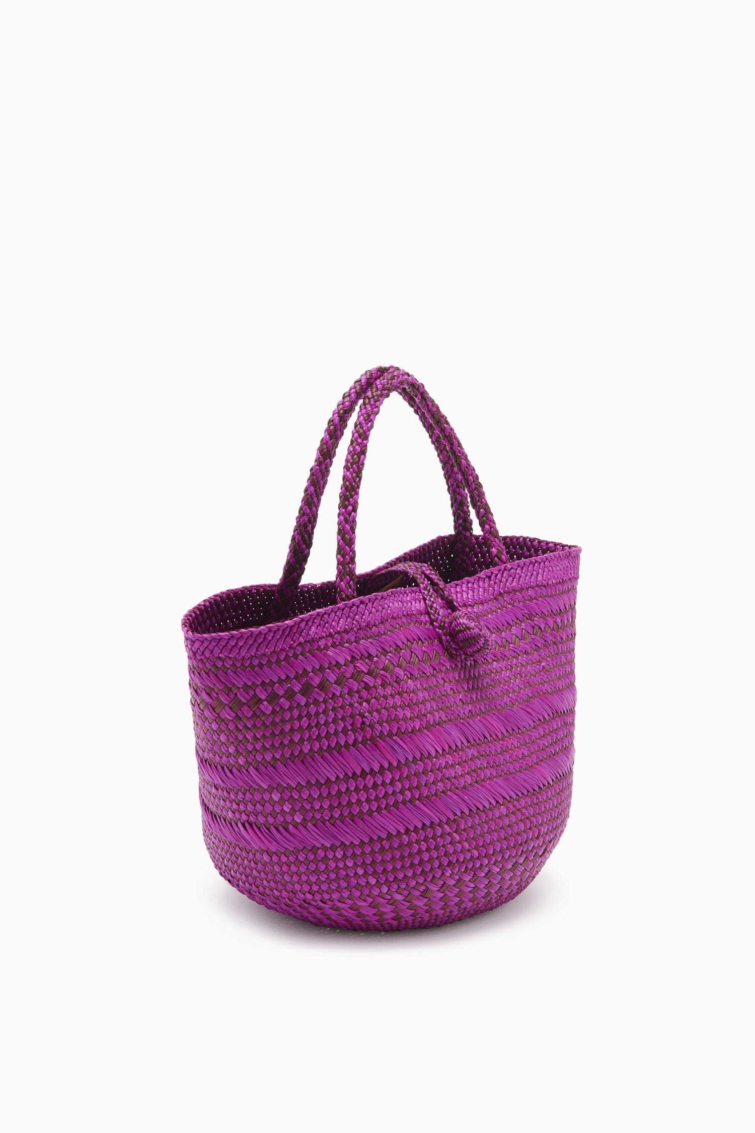 Ulla Johnson Marta Small Basket Tote - Orchid Stripe