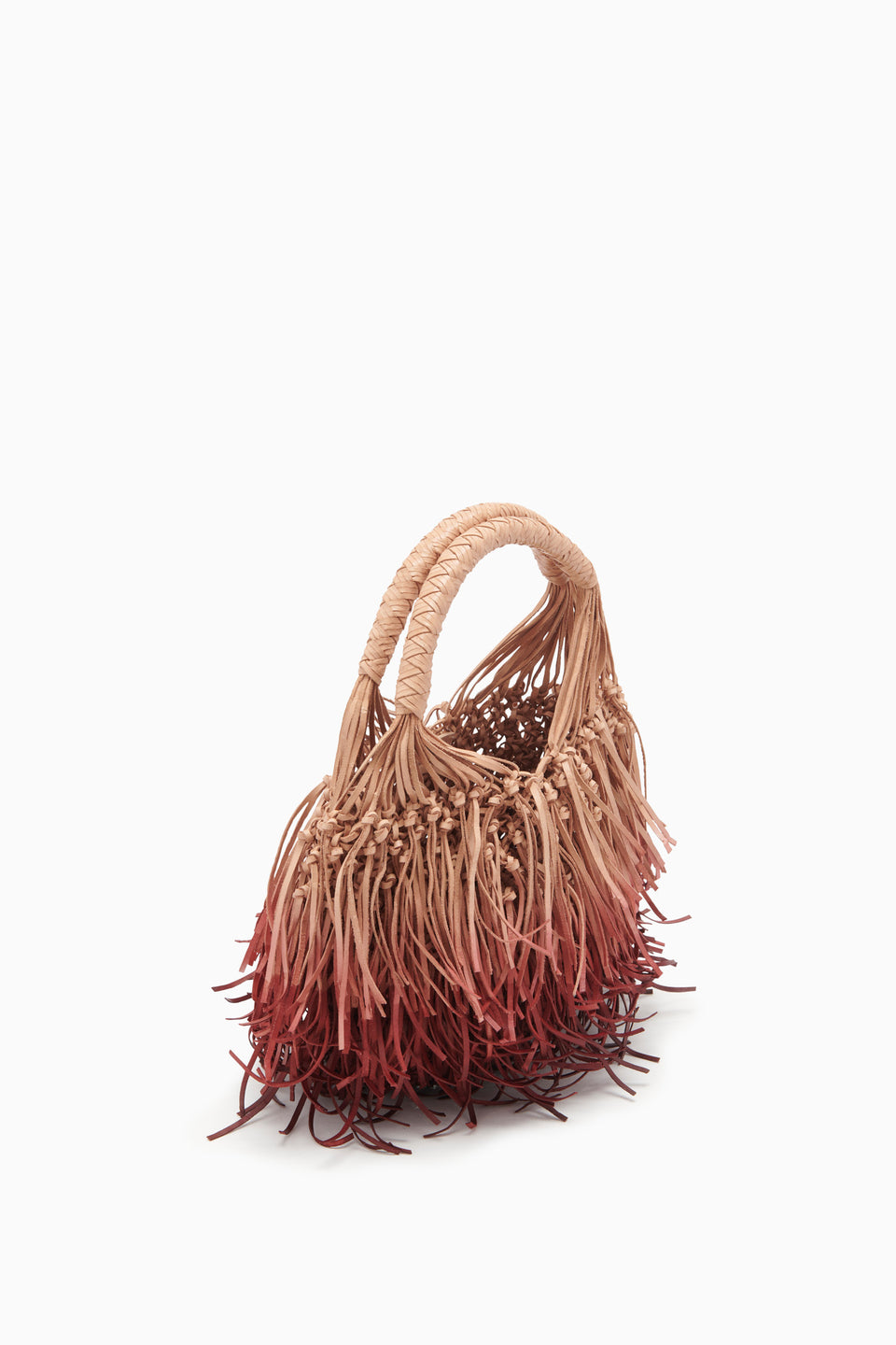 Valeria Small Fringe Hobo - Pomegranate Ombre