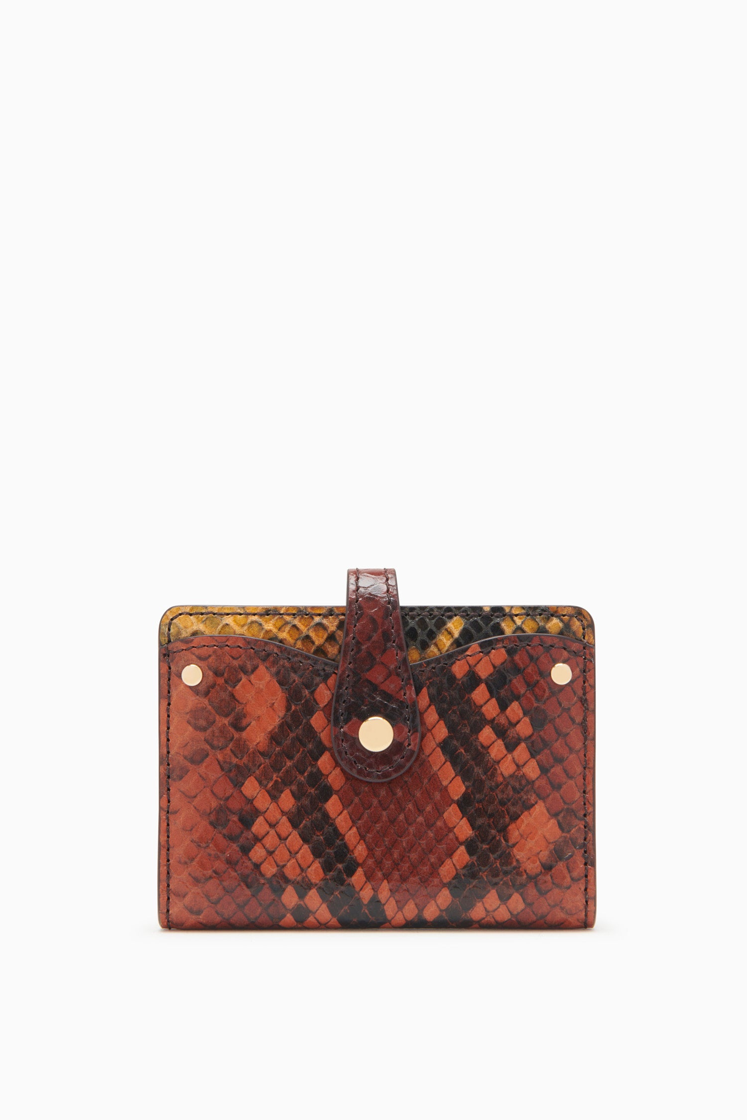 Alvie Cardholder - Umber Embossed Colorblock Leather Cardholder 