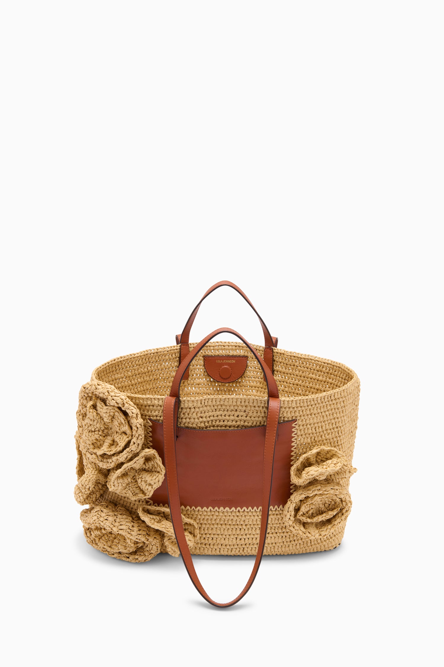 Lali Floral Raffia Tote - Natural