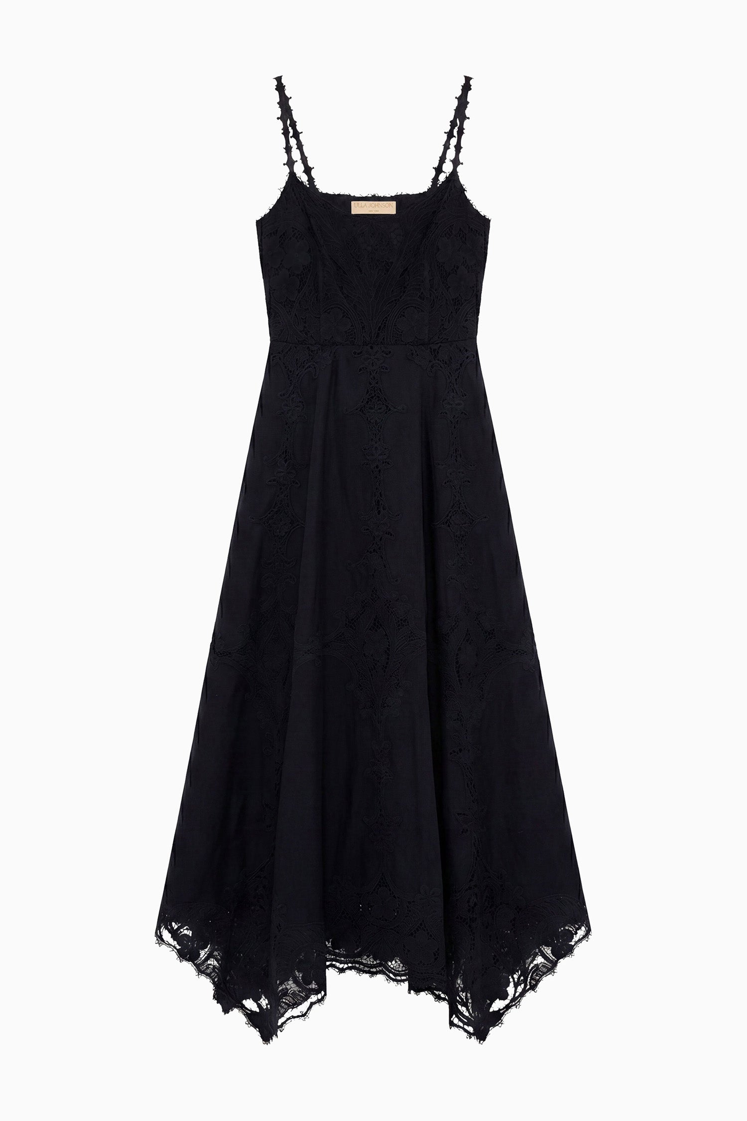Flora Cami Linen Dress - Noir - Ulla Johnson Flora Cami Linen Dress - Noir - Ulla Johnson