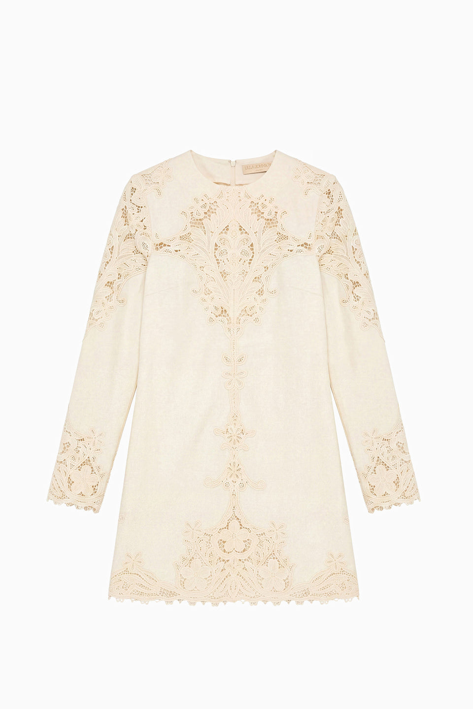 Camie LS Linen Mini Dress - Ivory
