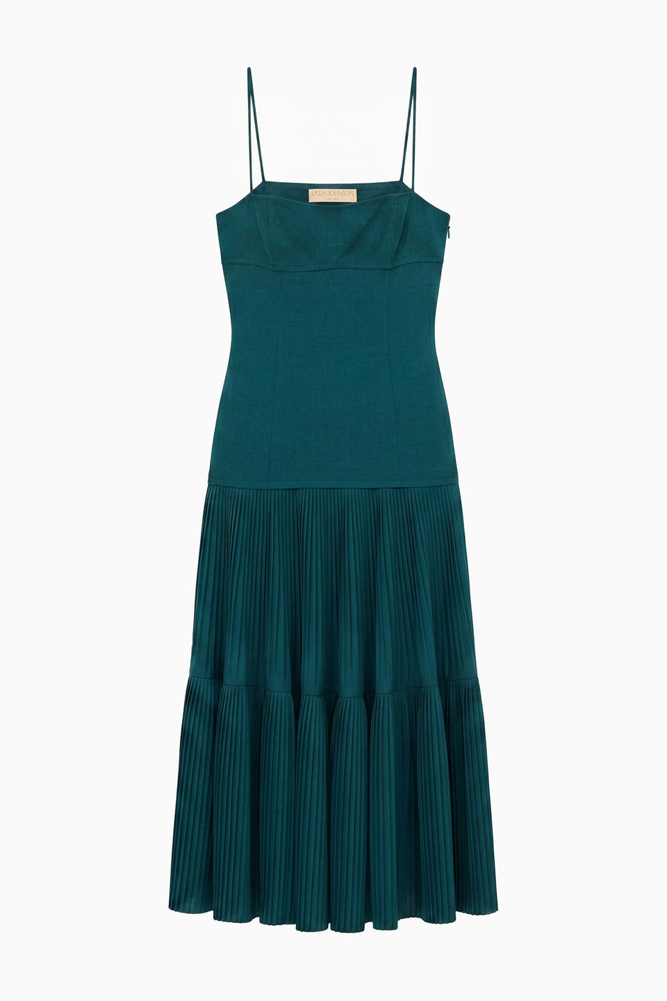 Matilda Pleated Wool Cami Dress - Verdite