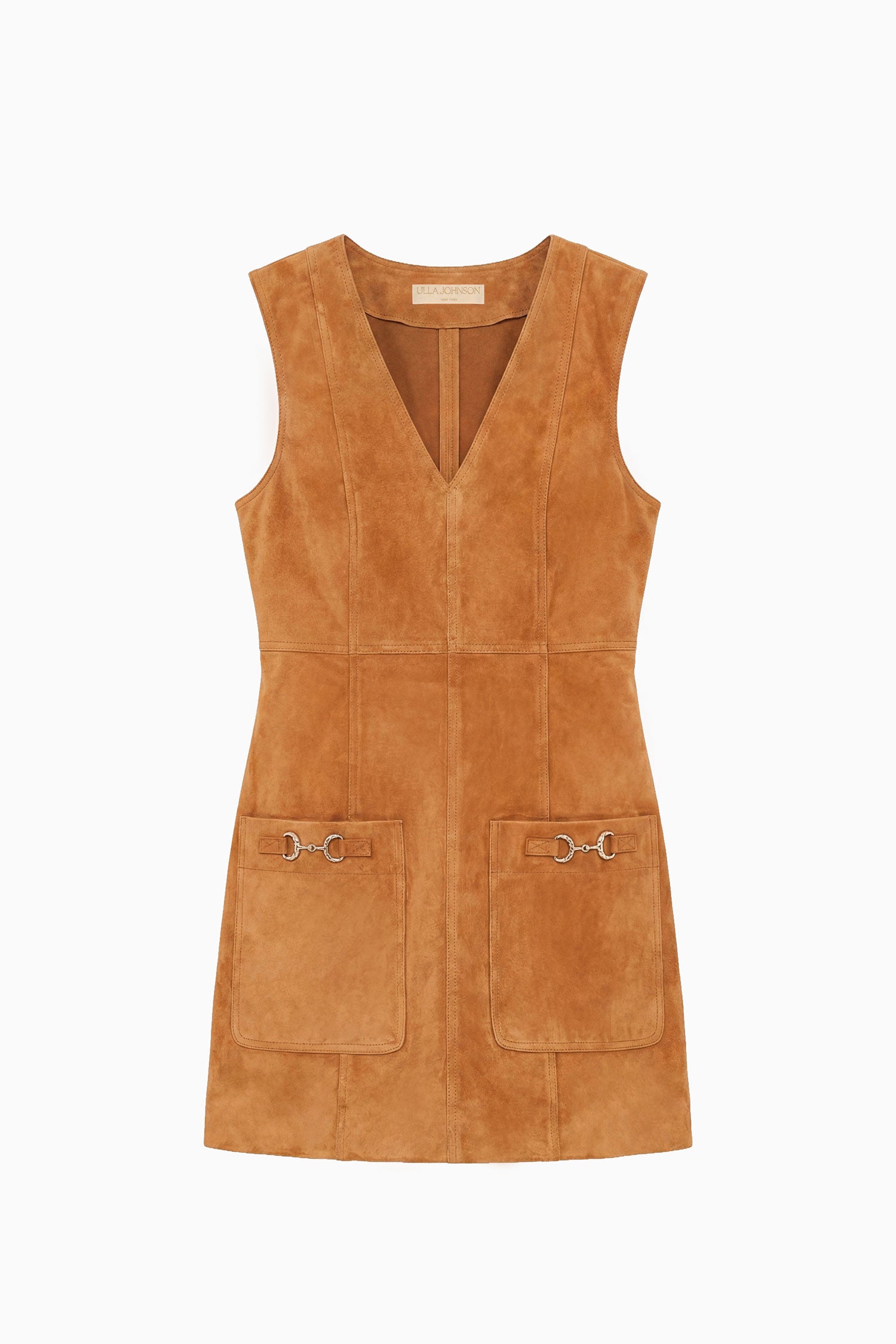 Ulla Johnson Sloane Suede Mini Dress - Cognac