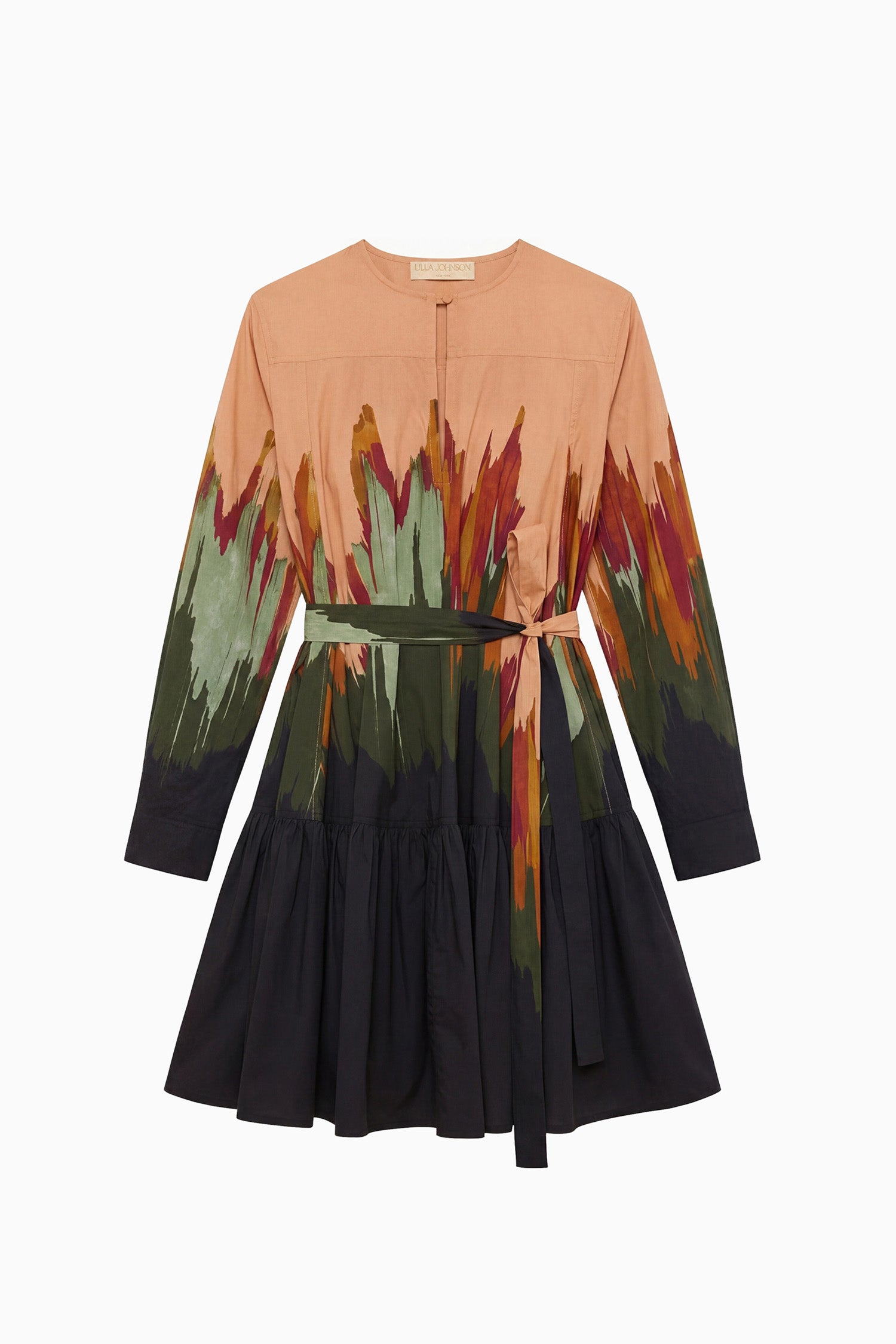 Ulla Johnson Noelia Mini Dress with Neck Tie - Agate