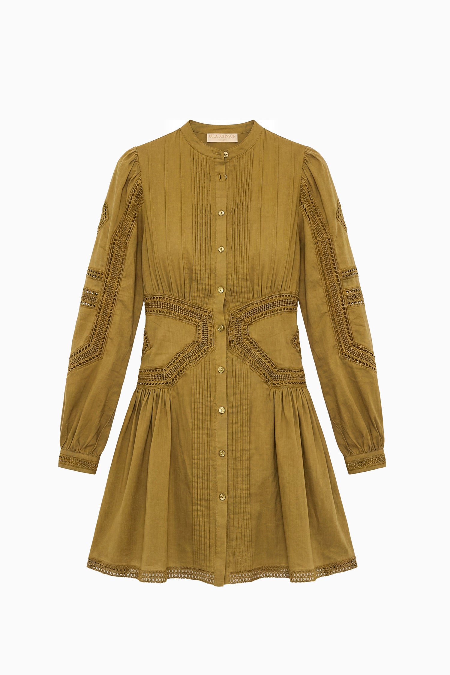 Elysia Cotton Mini Dress - Lichen