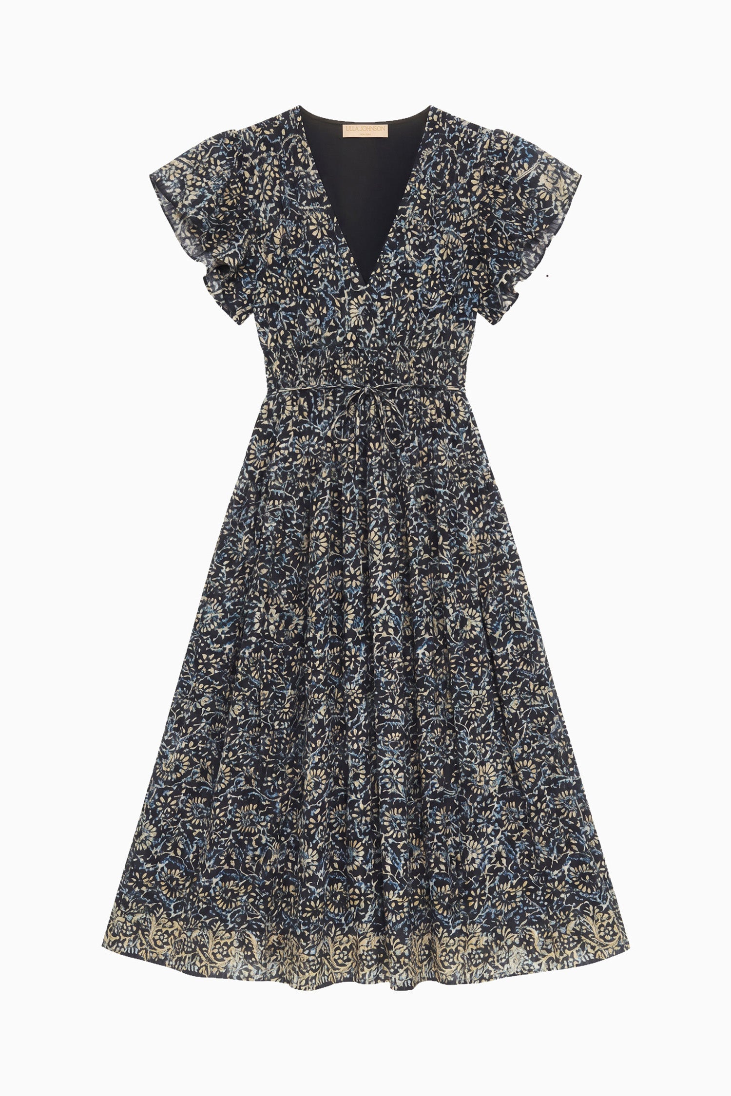 Lyria Cotton Dress - Midnight Bloom