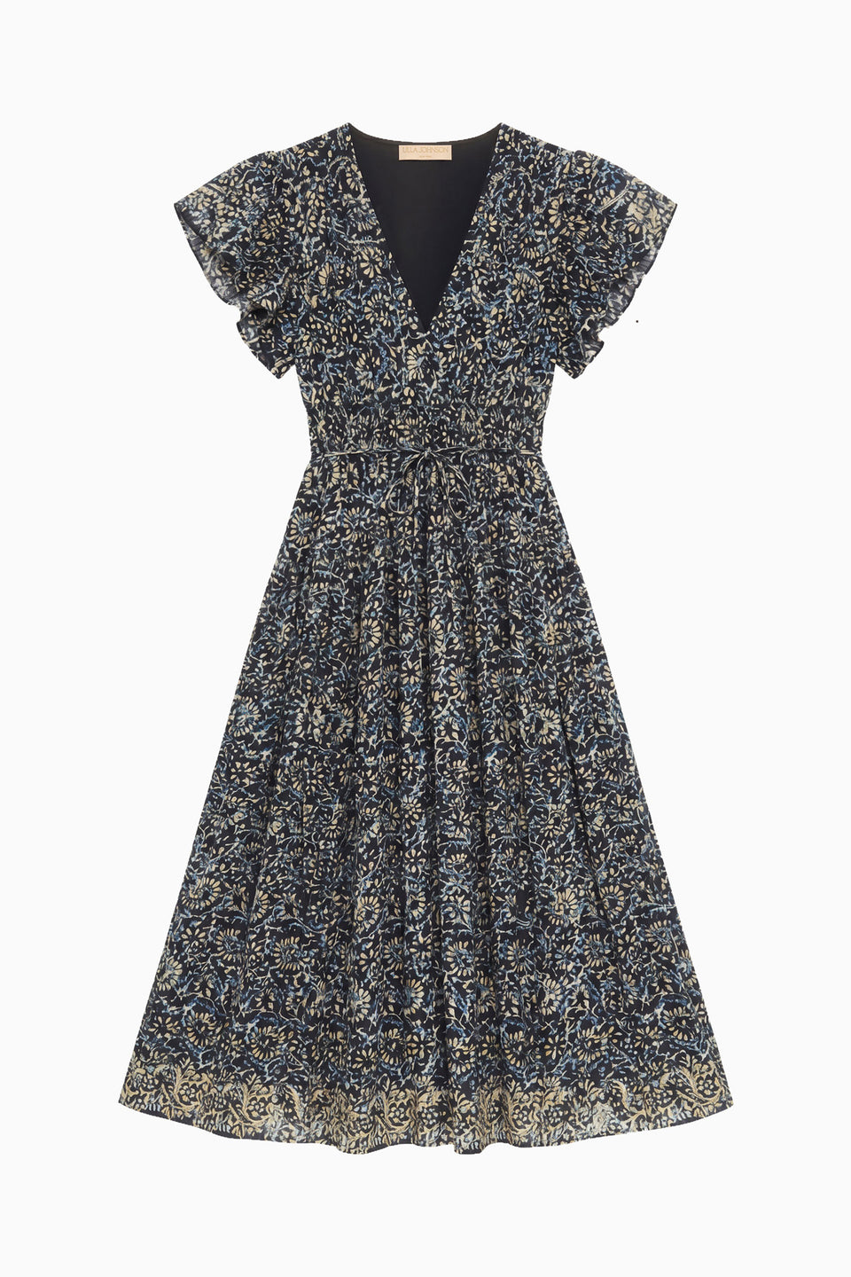Lyria Cotton Dress - Midnight Bloom