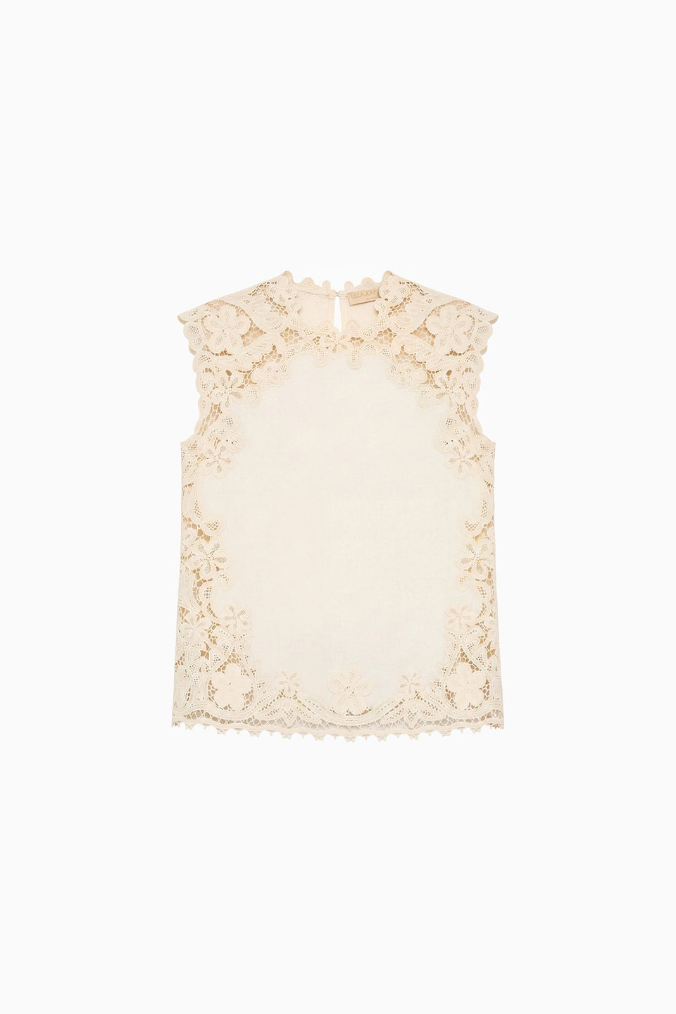 Amelie Linen Top - Ivory