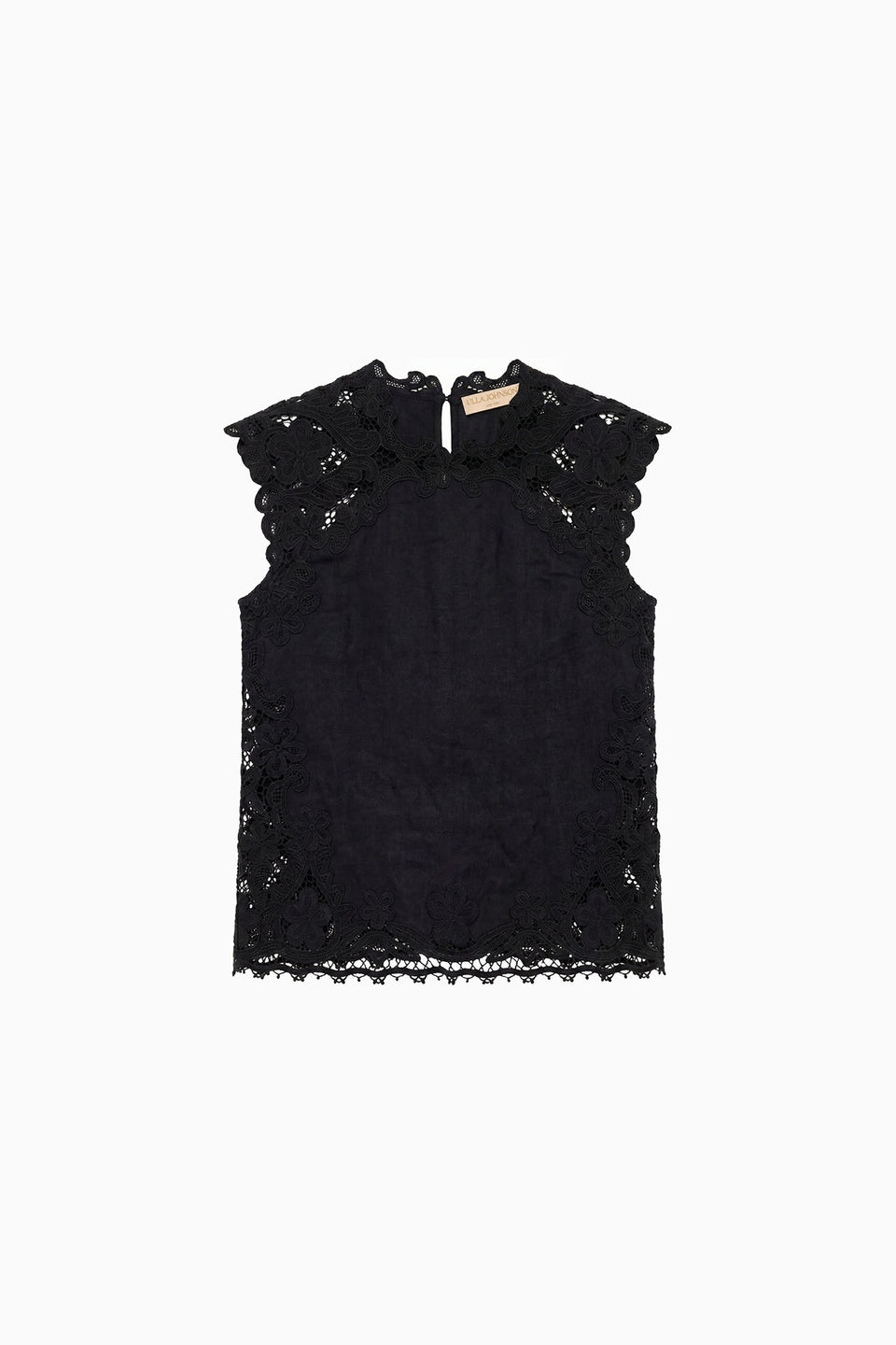 Amelie Linen Top - Noir