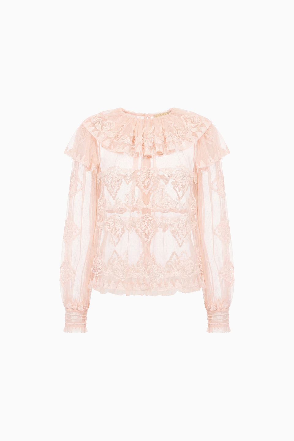 Ivy Tulle Blouse - Blush