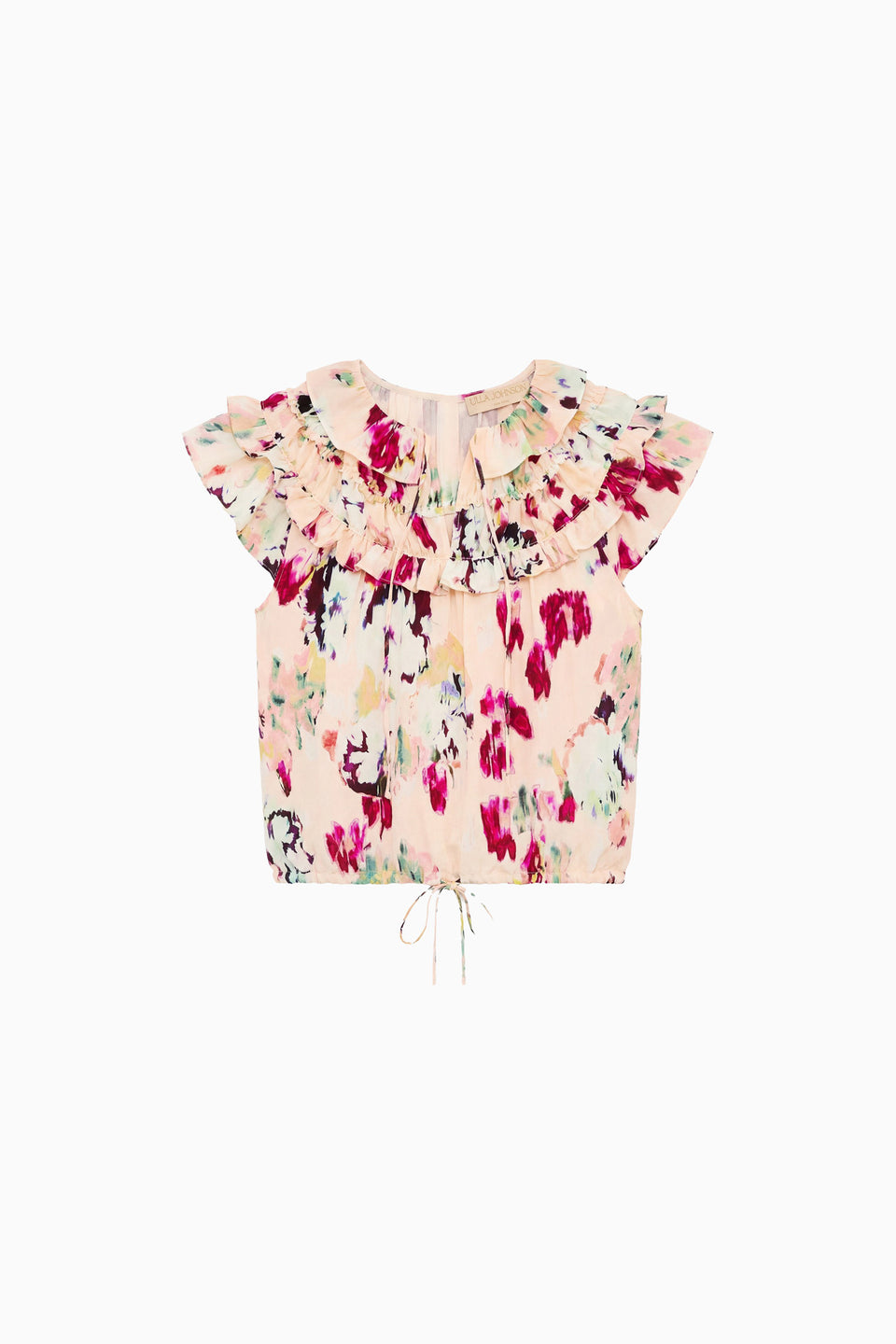 Eleonore Silk Top - Summer Garden