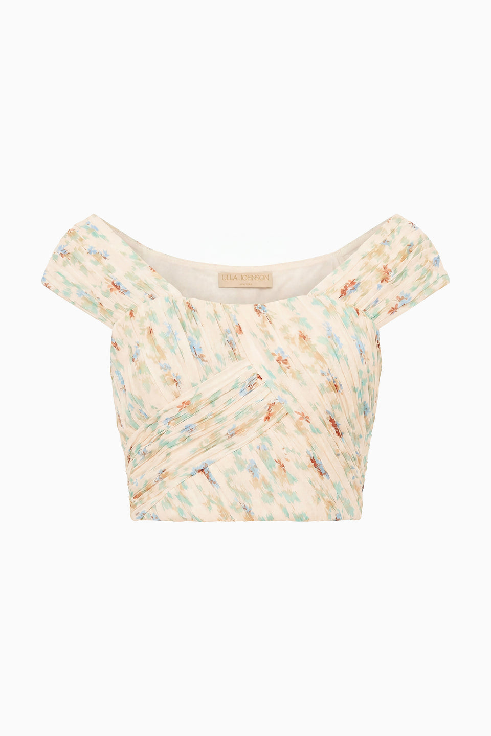 Sylvie Off the Shoulder Crop Top - Moon Petal