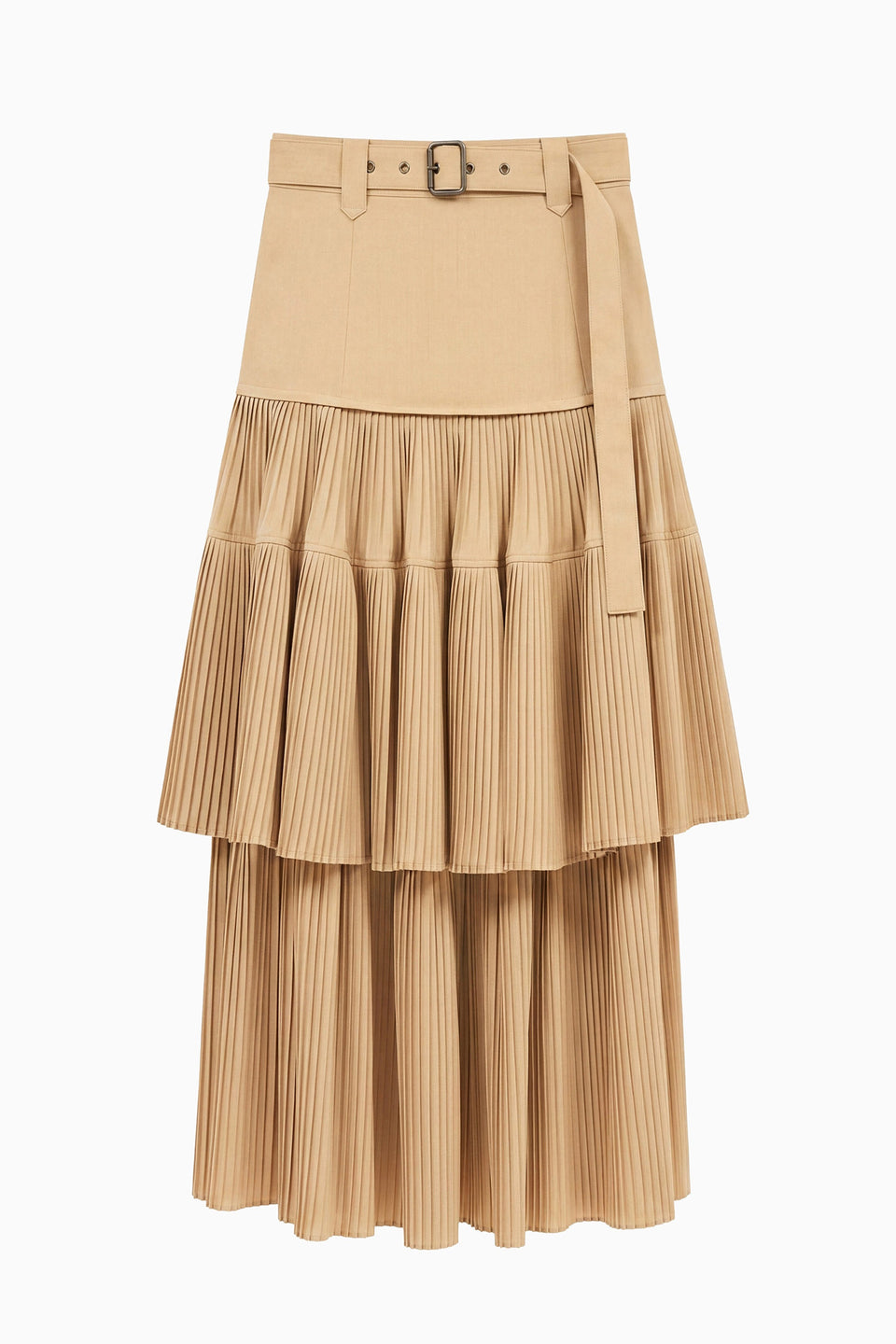 Coralie Pleated Wool Skirt - Dunewood