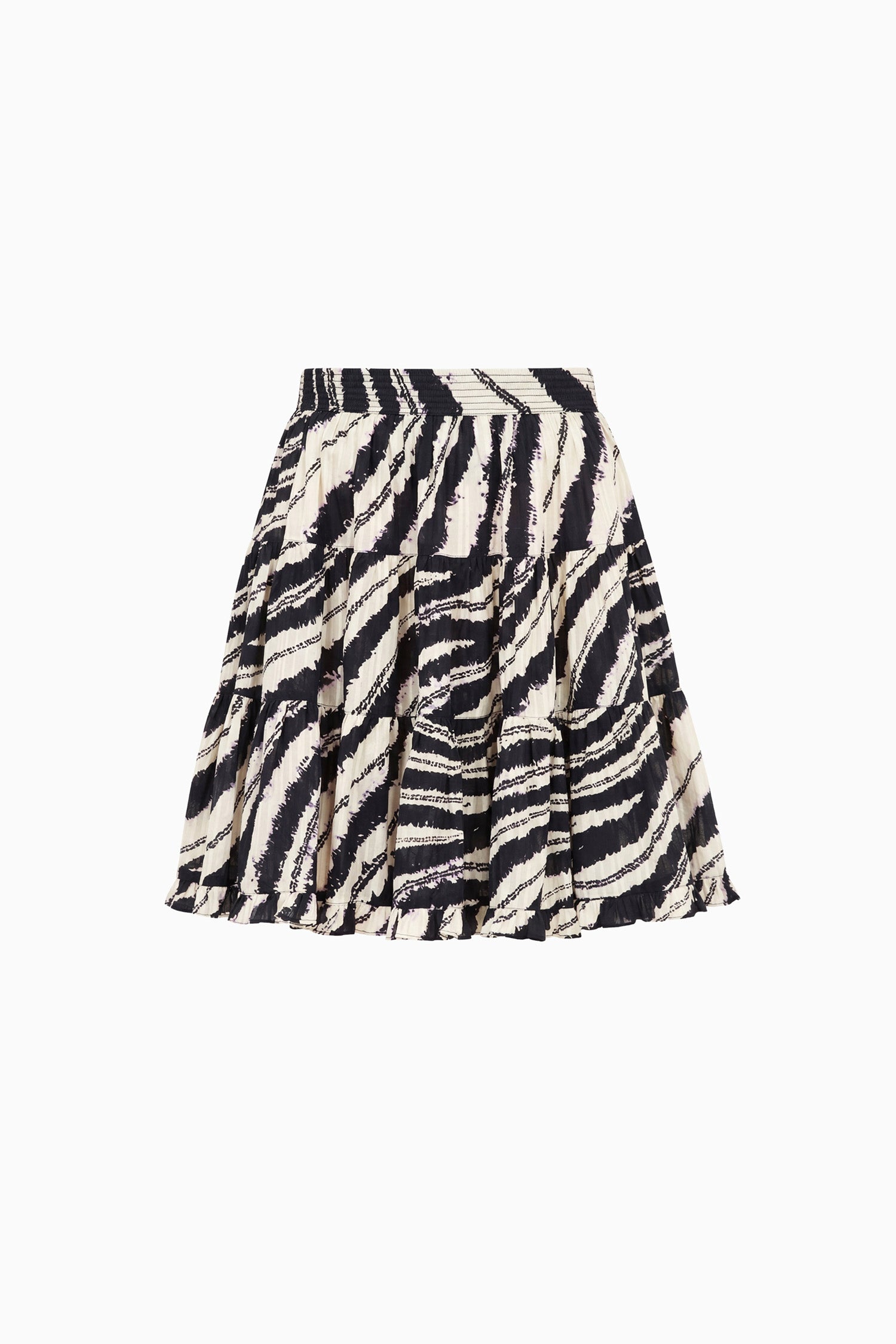 Oriane Cotton Mini Skirt - Shibori Wave