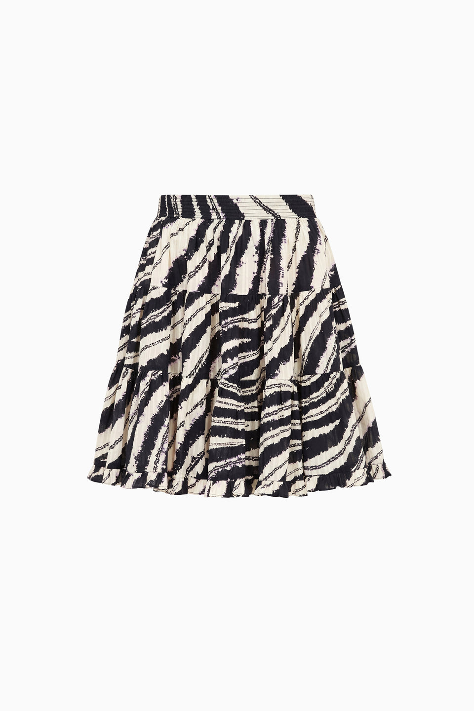 Oriane Cotton Mini Skirt - Shibori Wave