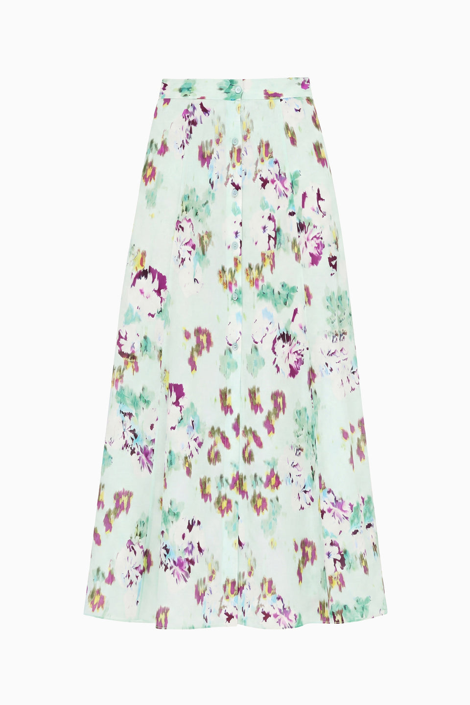 Rowan Silk Midi Skirt - Oasis