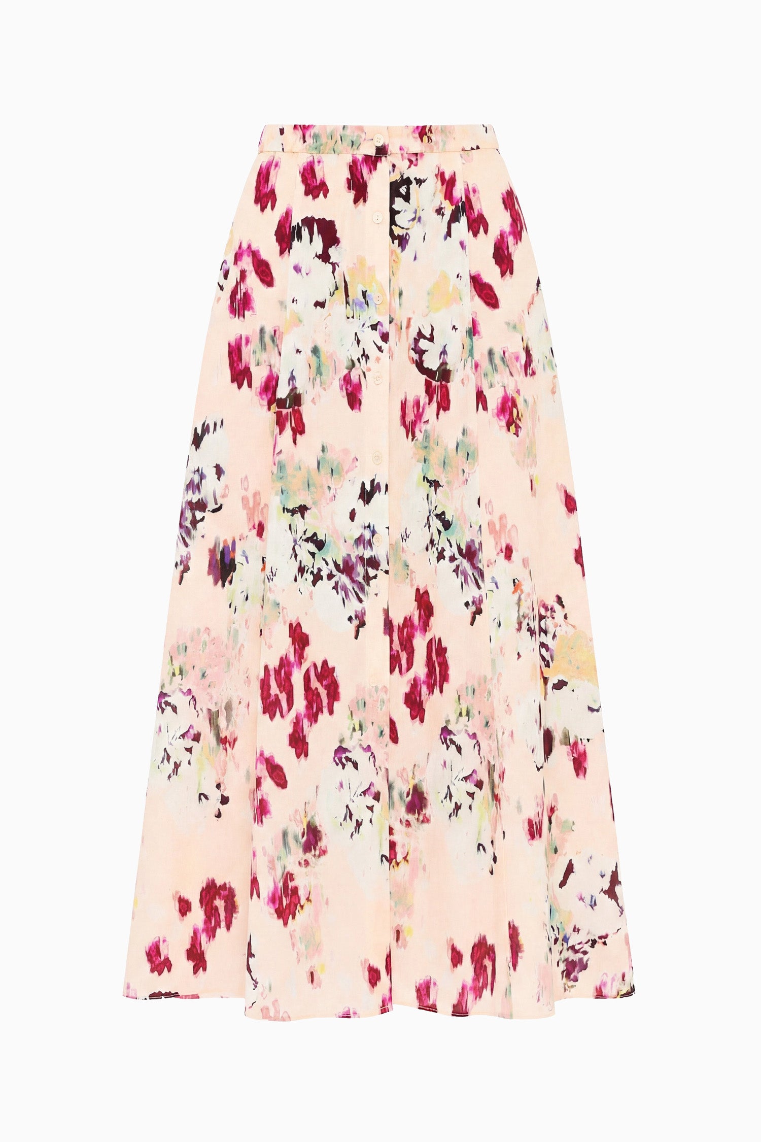 Rowan Silk Midi Skirt - Summer Garden