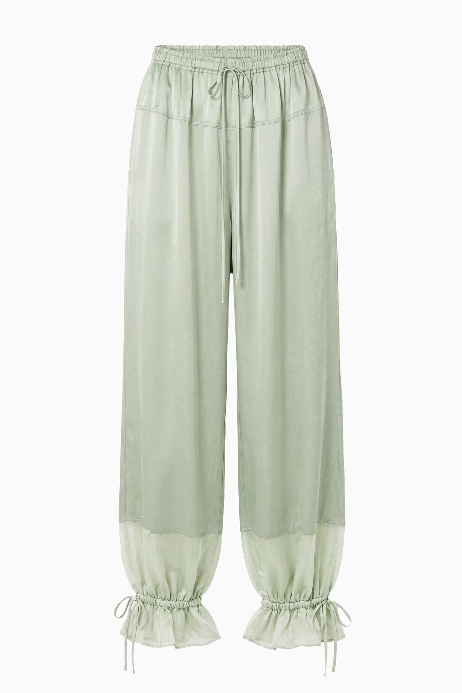 Ulla Johnson Camile Silk Cinched Pant - Celadon