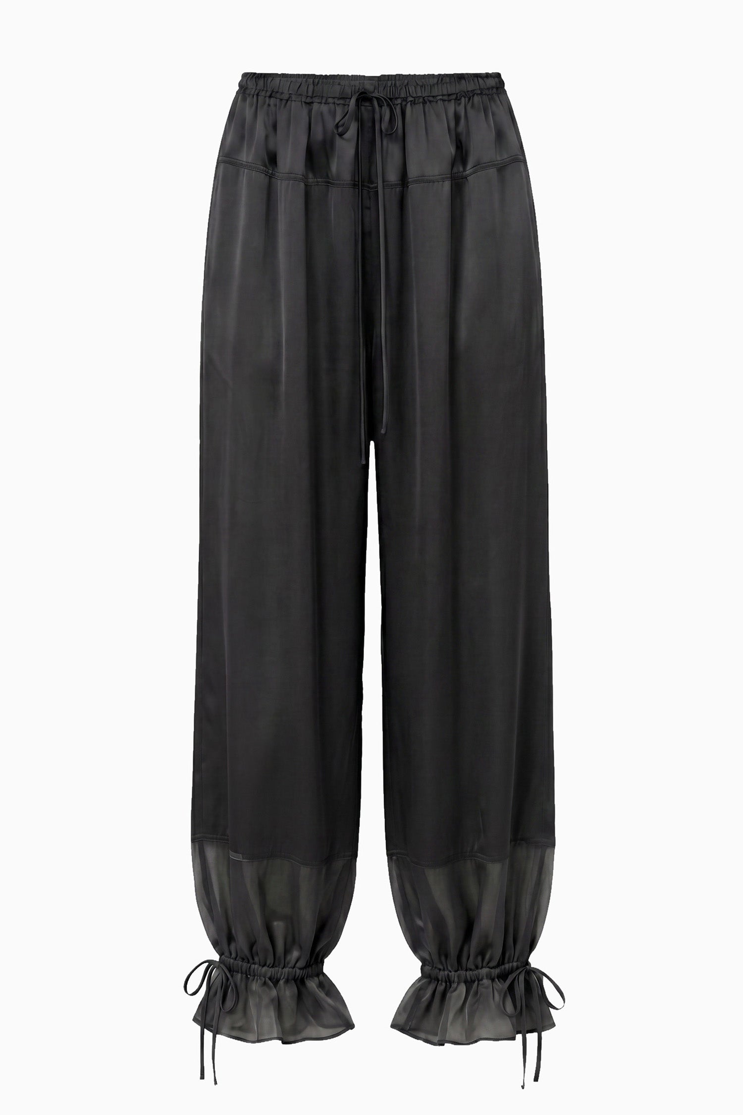 Camile Silk Cinched Pant - Noir