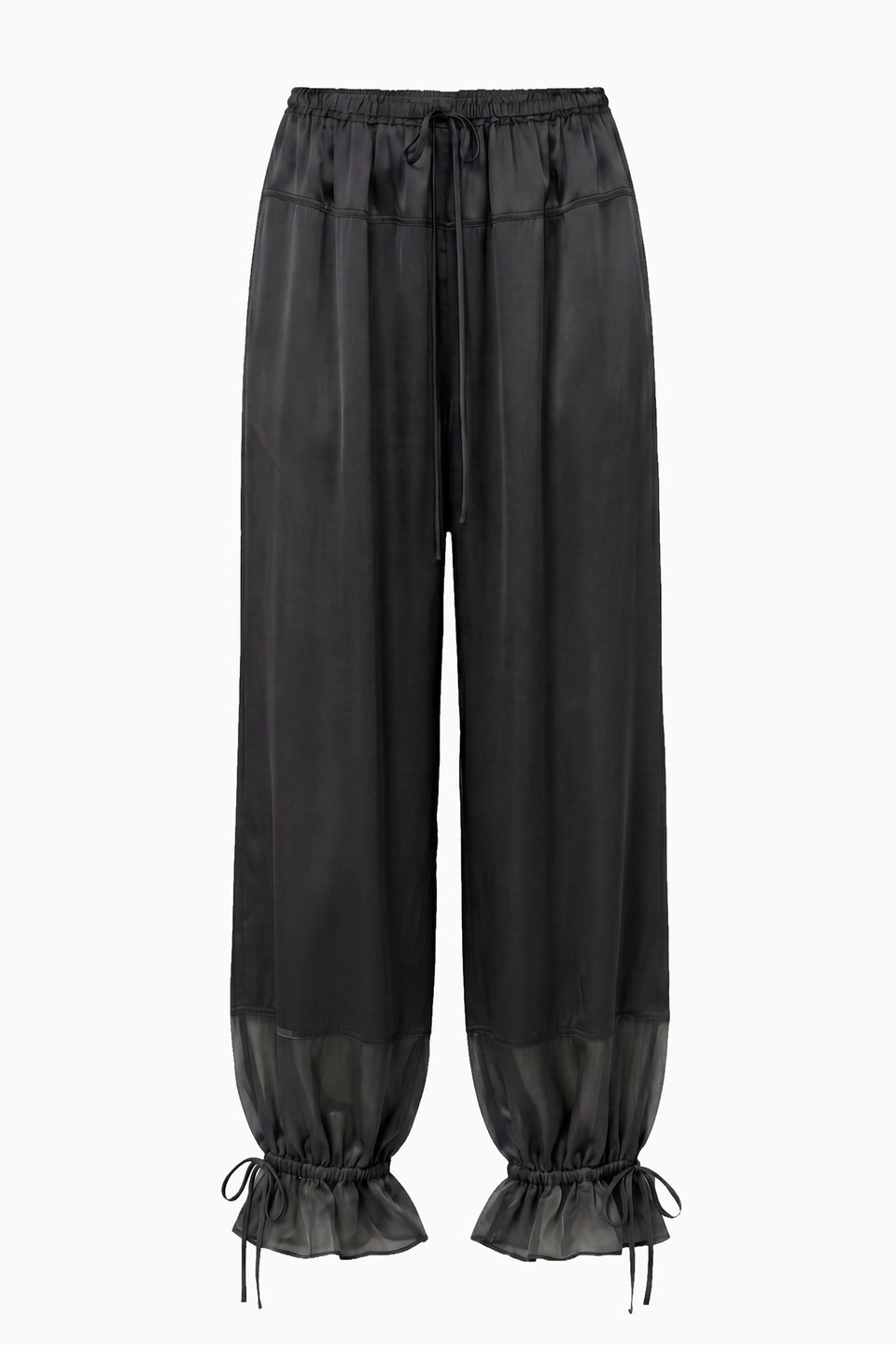 Camile Silk Cinched Pant - Noir